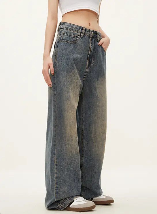 Japanese Brand Han Vintage distressed washed straight cleanfit loose jeans Size US 34 / EU 50 - 3 Thumbnail