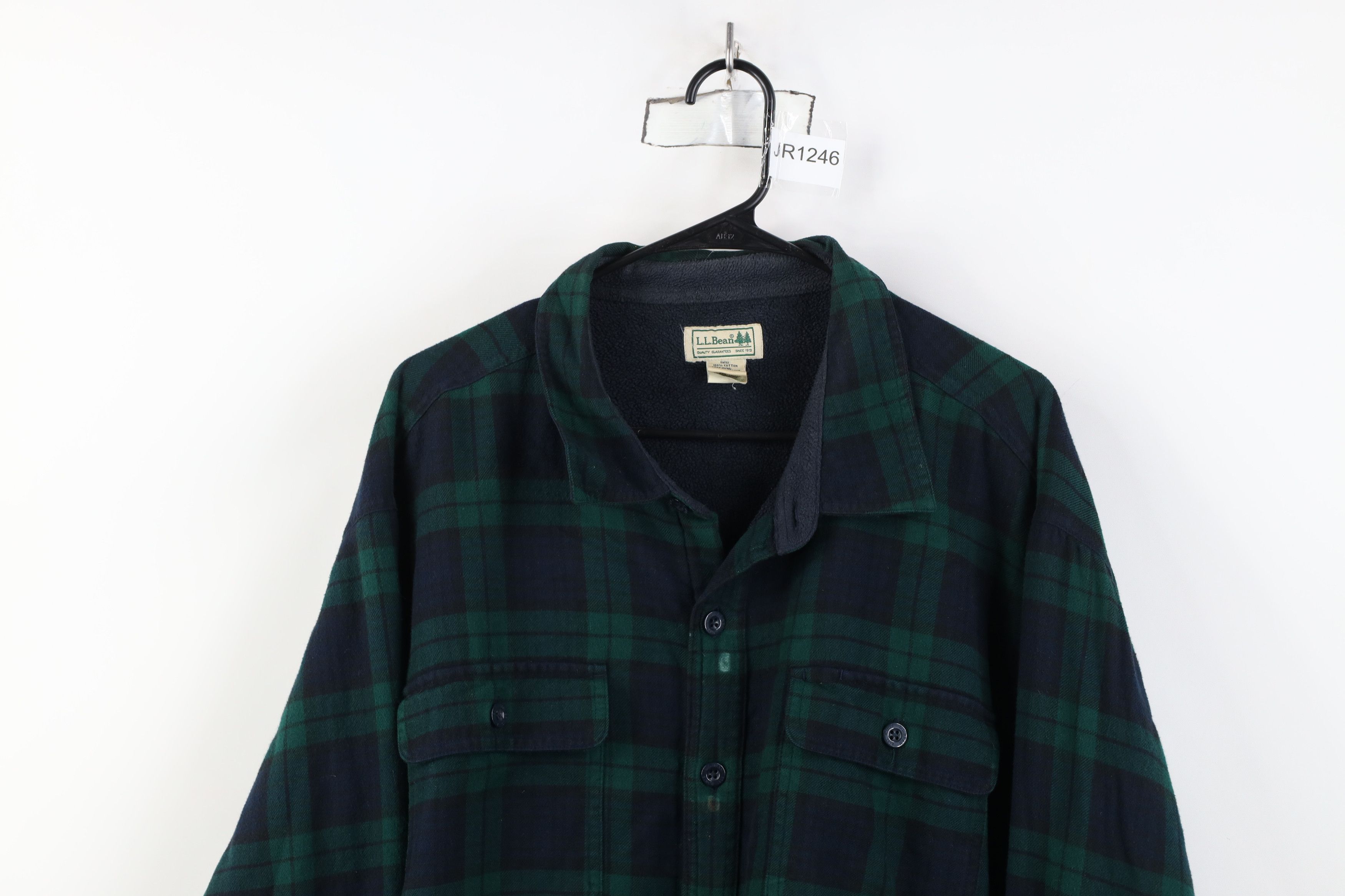 L.L. Bean Vintage LL Bean Fleece Lined Flannel Button Shirt Jacket Size US XXL / EU 58 / 5 - 2 Thumbnail
