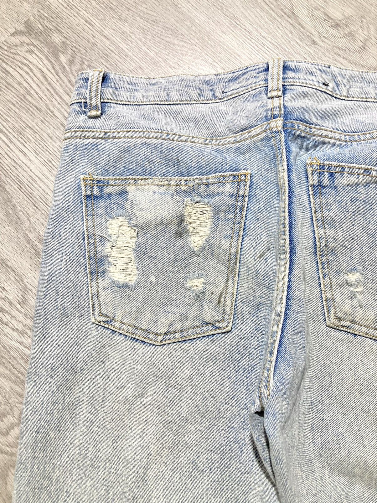 If Six Was Nine 2000s Idun Distressed Ripped Denim Blue Jeans Lgb Punk Style Size US 30 / EU 46 - 17 Thumbnail