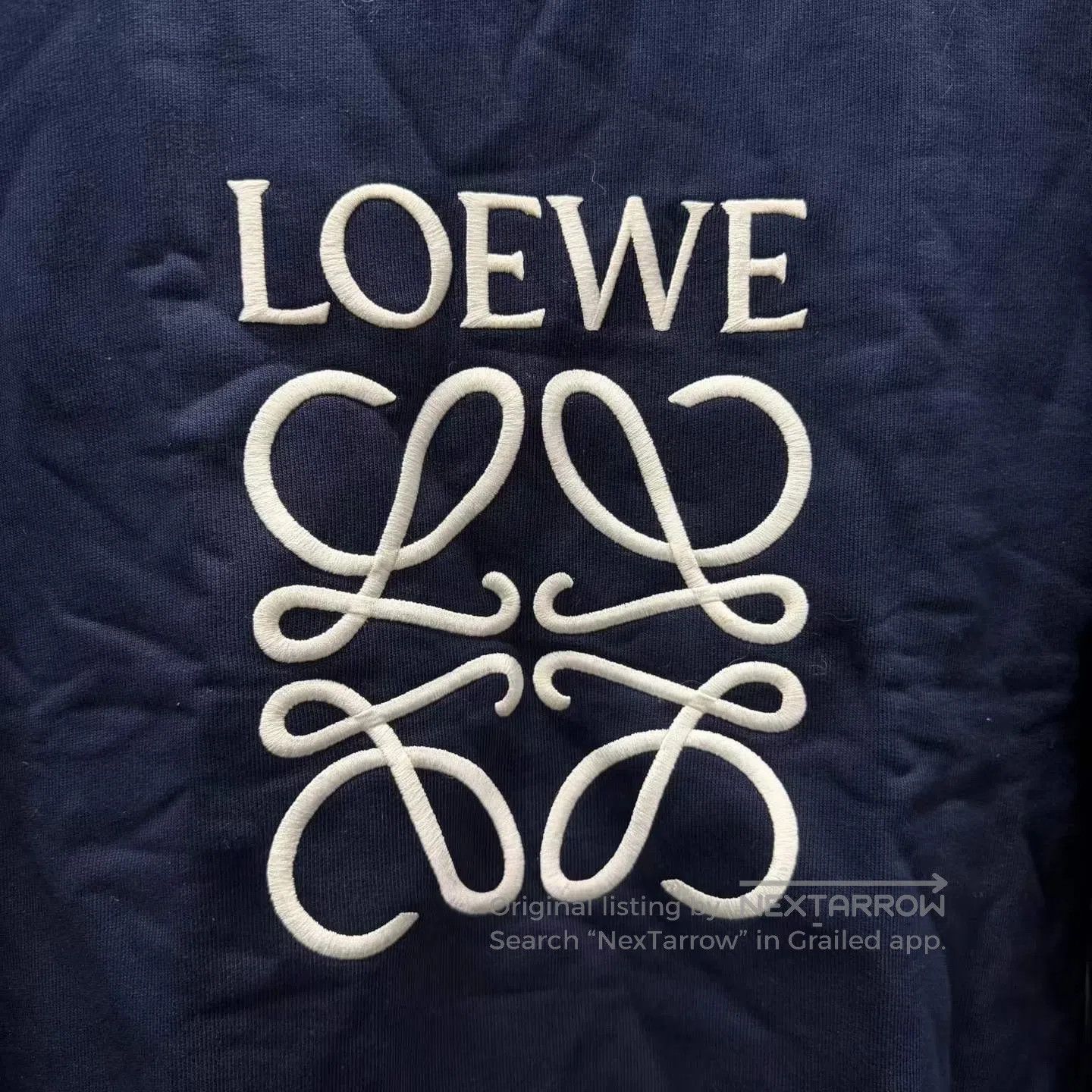 Loewe Loewe Blue and White Embroidered Logo Sweatshirt| Size 25" / US 0 / IT 36 - 2 Thumbnail