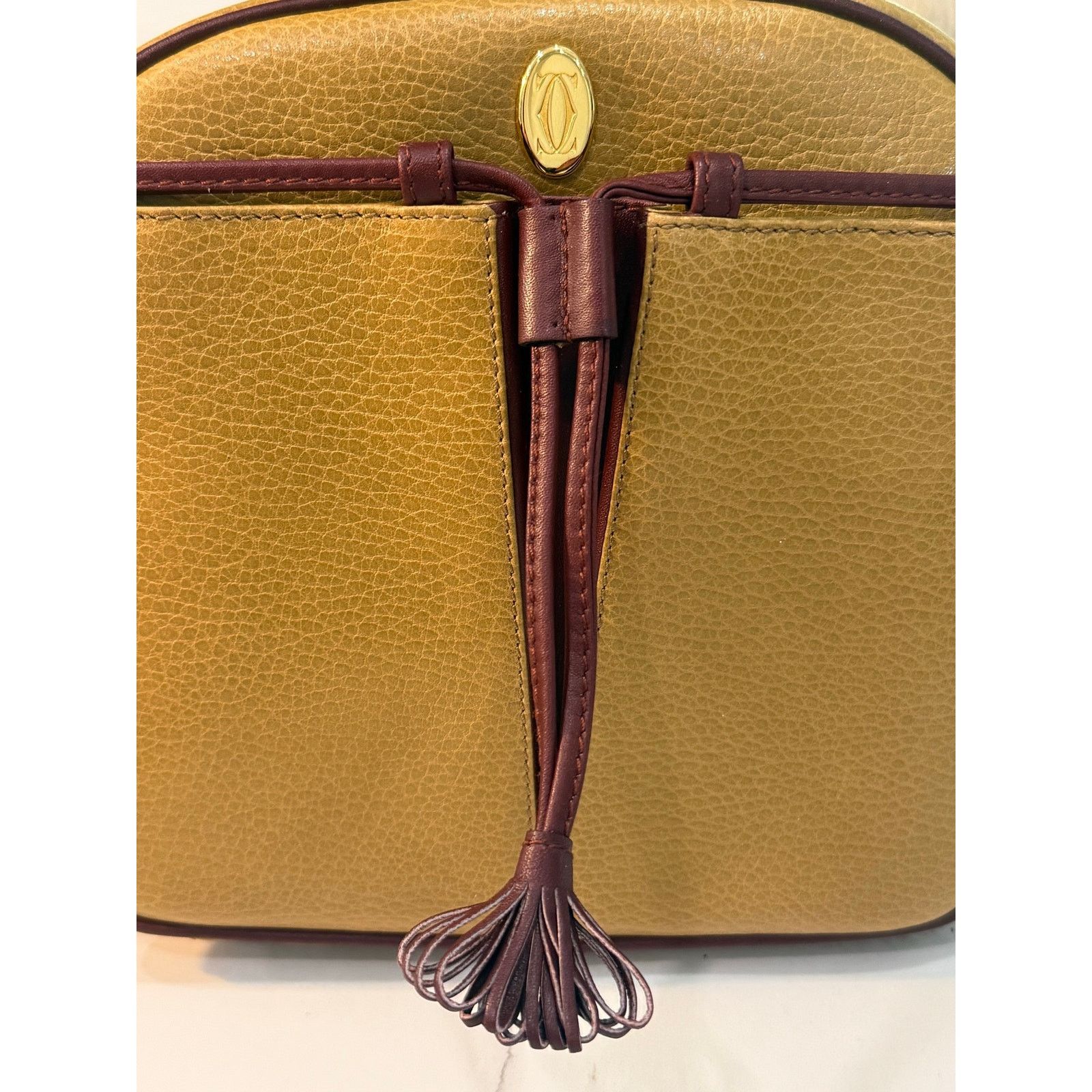 Cartier Cartier Vintage TwoTone Shoulder Bag with Drawstring NWT Box Size ONE SIZE - 9 Thumbnail