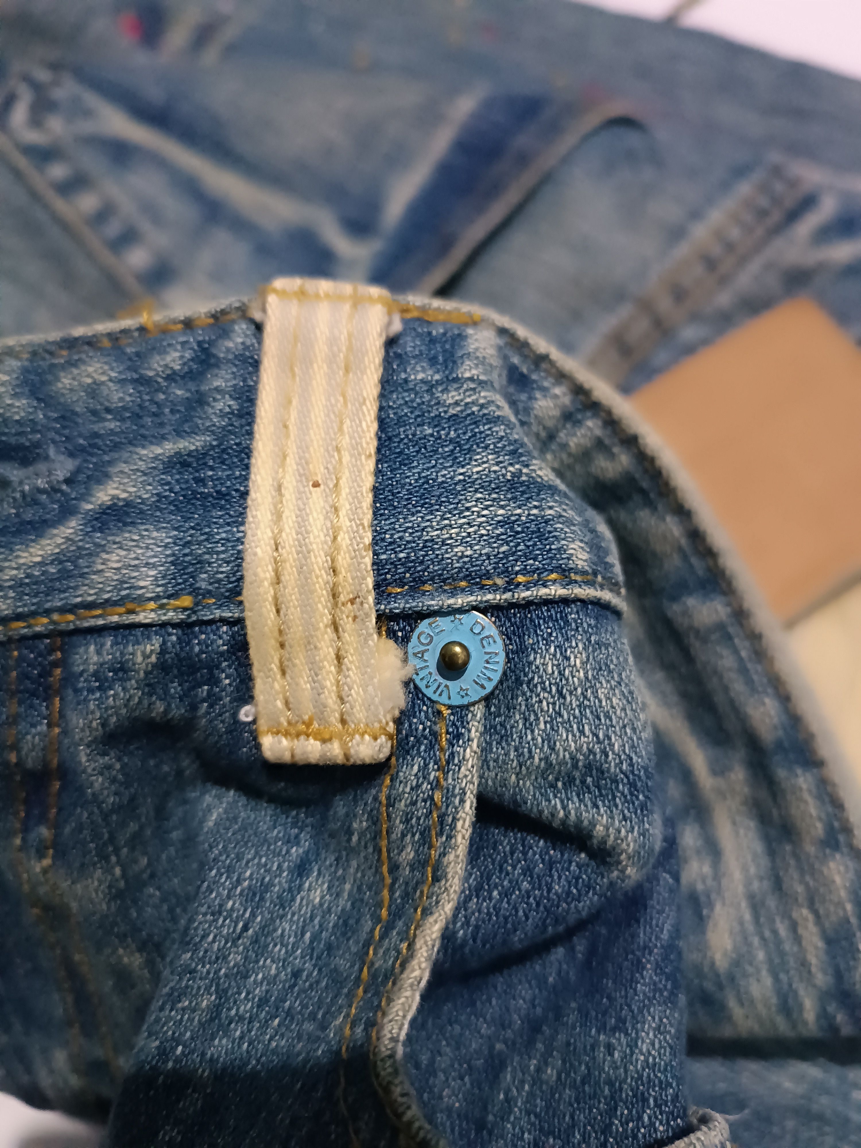 Japanese Brand × Vintage Distressed Denim Jeans Glitter Paint Hate War Size US 31 - 12 Thumbnail