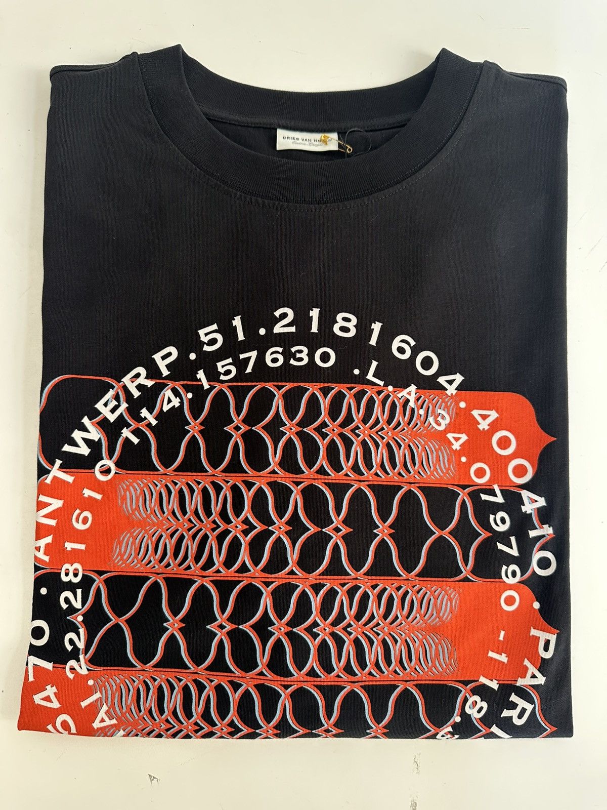Dries Van Noten Dries Van Noten Black Printed Long Sleeve T-Shirt Size US XL / EU 56 / 4 - 6 Thumbnail