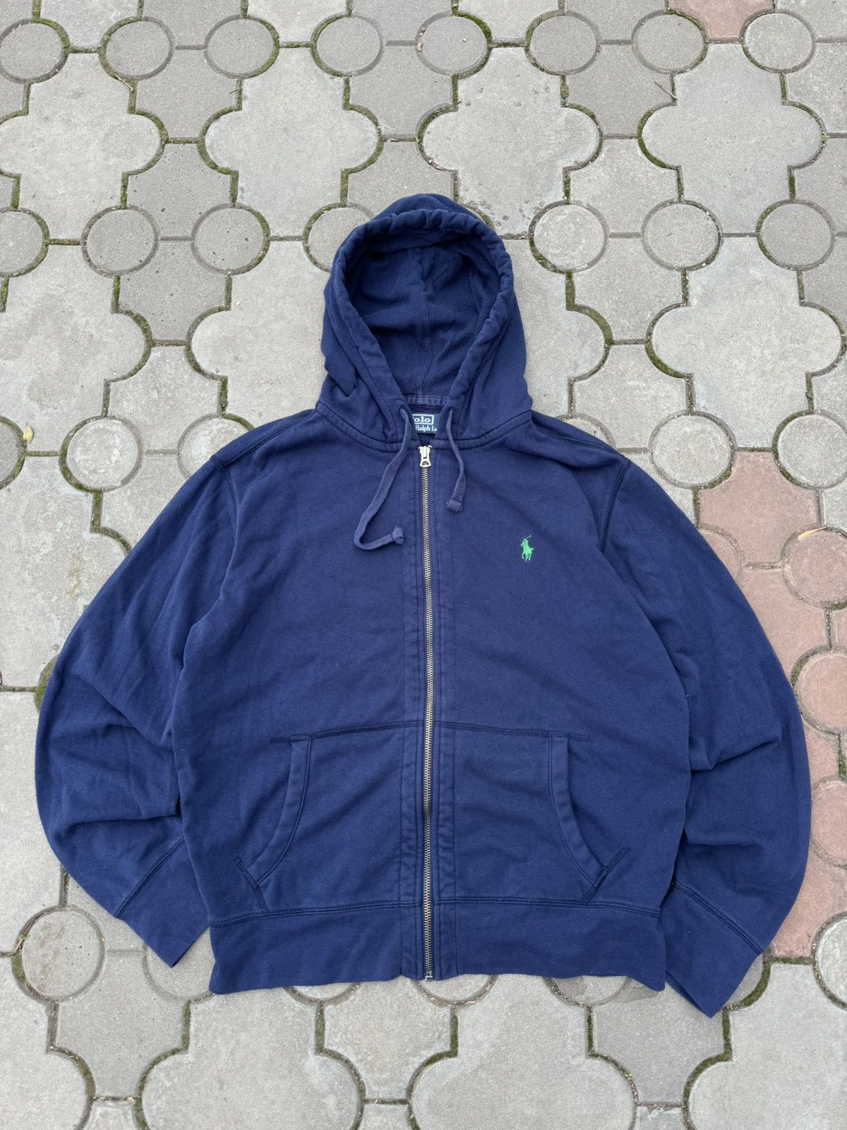 Polo Ralph Lauren × Ralph Lauren × Vintage Vintage Polo Ralph Lauren Pony Zip Hoodie Y2K USA Size US S / EU 44-46 / 1 - 1 Thumbnail