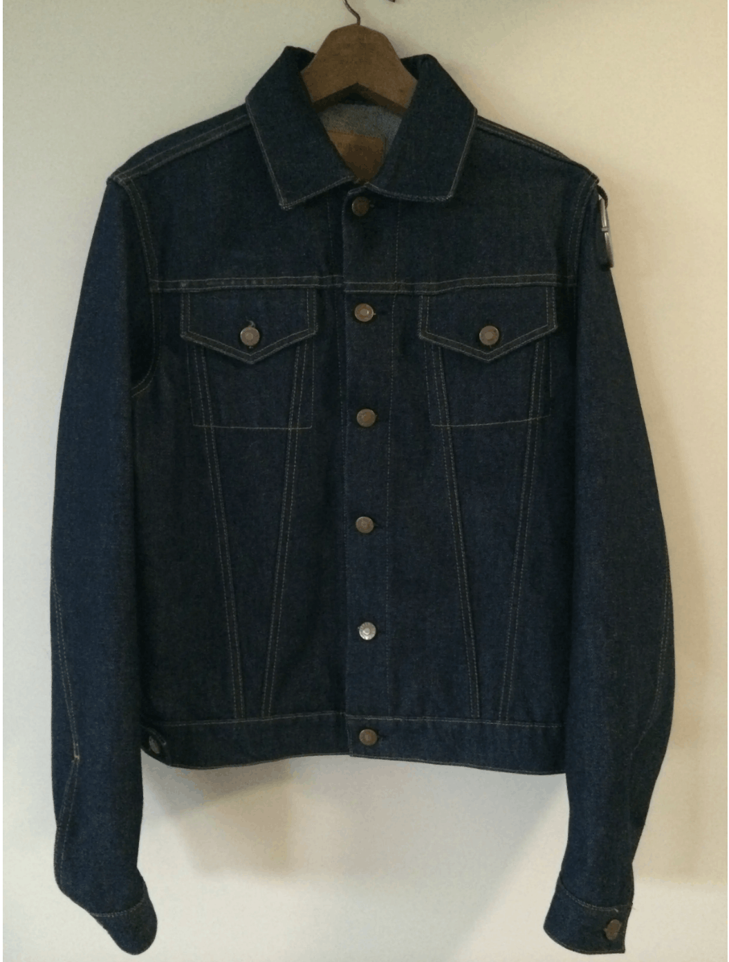 Helmut Lang Helmut Lang S/S 1996 Cock Ring Denim Jacket Size US S / EU 44-46 / 1 - 1 Thumbnail