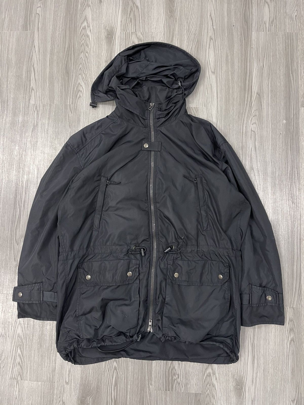 Issey Miyake A/W 1997 Issey Miyake Black Tech Nylon Parka Jacket Size US M / EU 48-50 / 2 - 4 Thumbnail