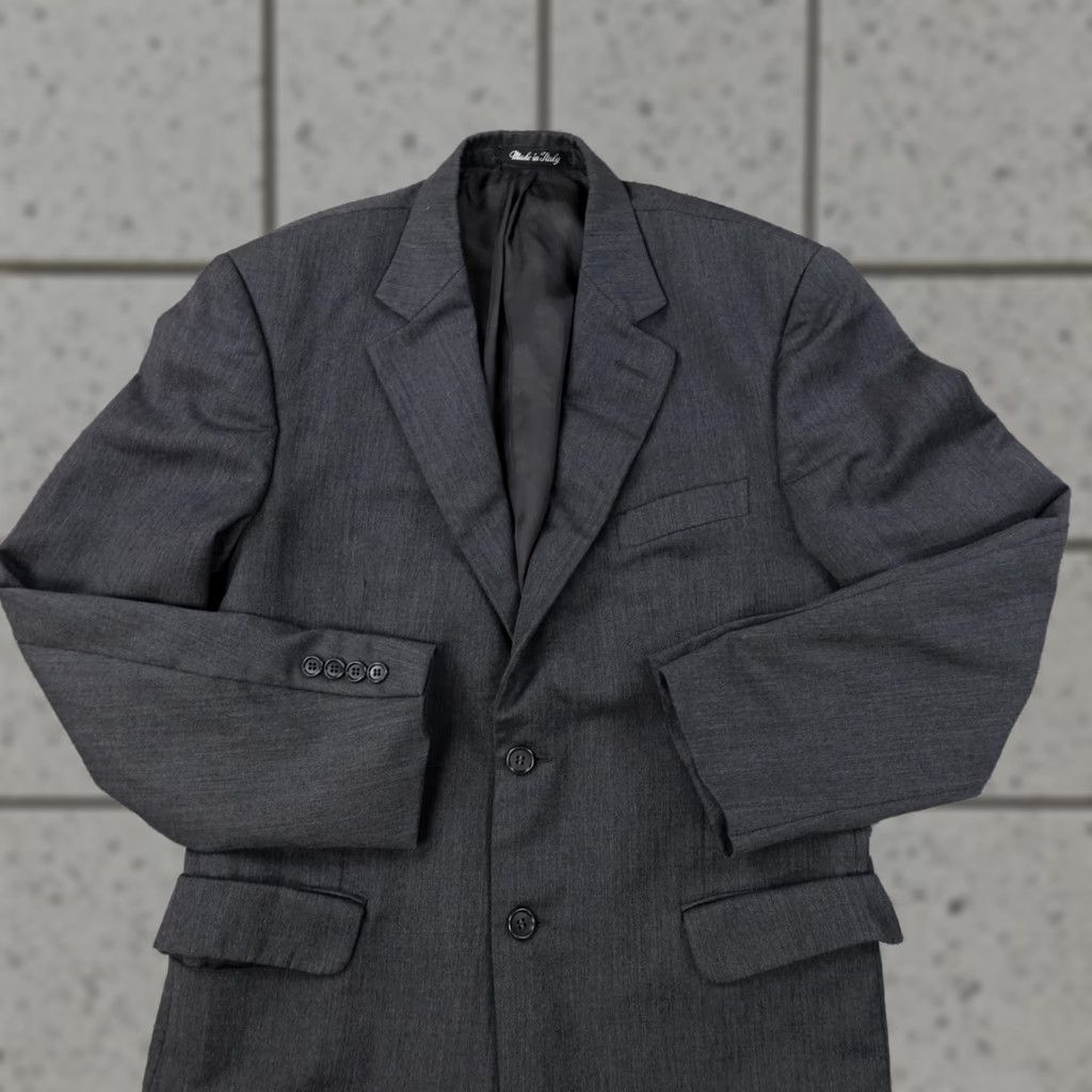 Vintage Vito Rufolo Jacket Mens 42 Black Wool Button Blazer Sport Coat Blazer Italy Overcoat Blazer Men Size 42R - 1 Thumbnail