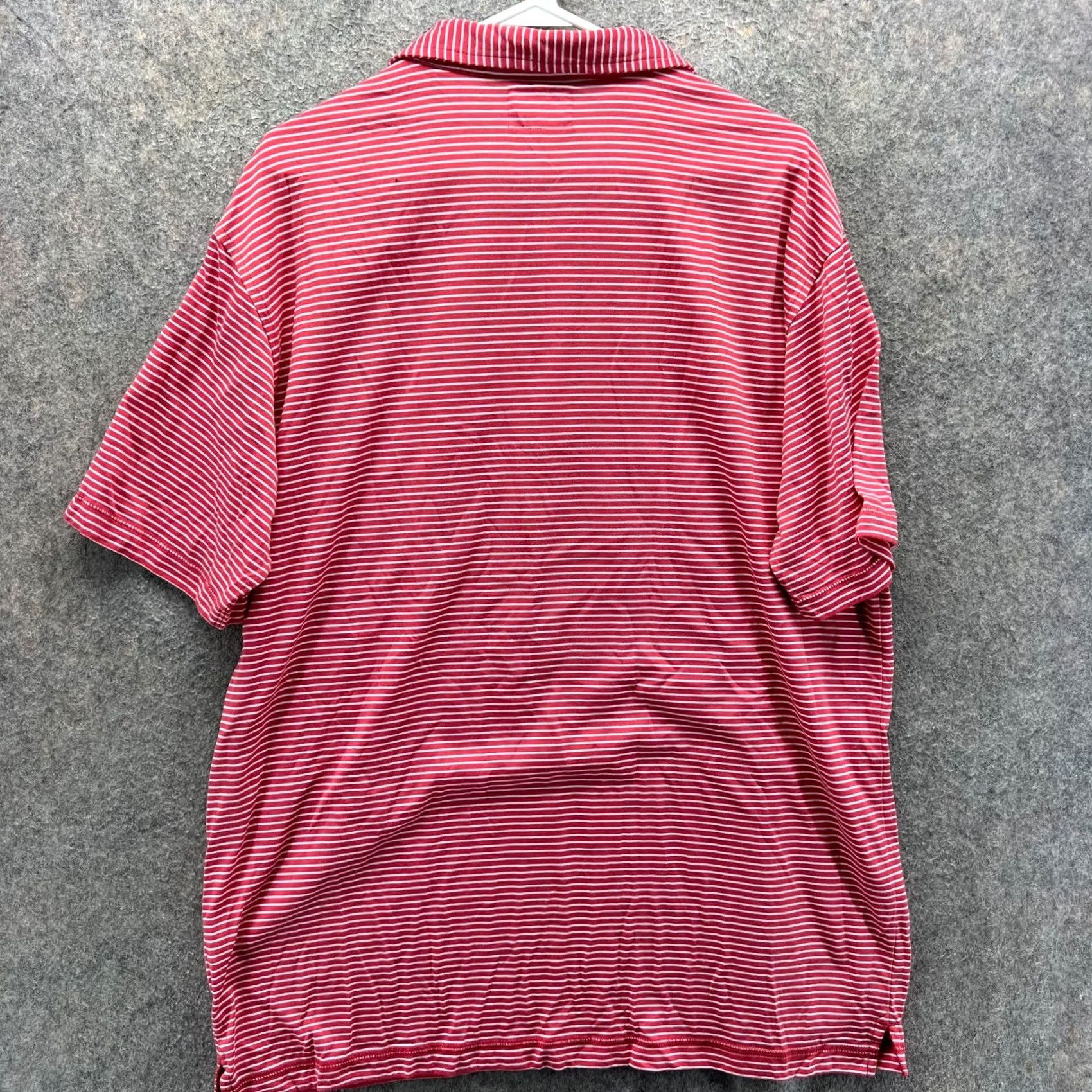 Vintage Linksoul Polo Shirt Mens XL Red White Striped Short Sleeve Golf Casual Top Size US XL / EU 56 / 4 - 2 Thumbnail