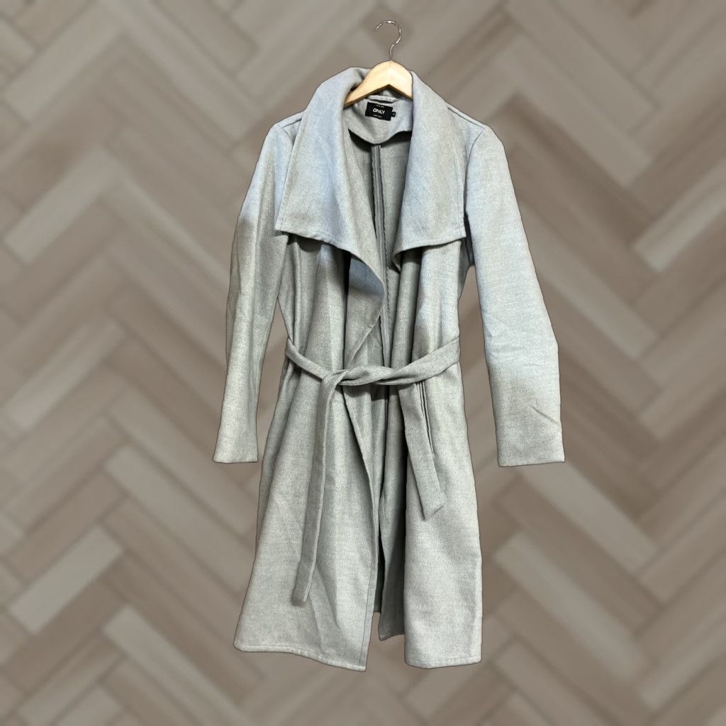 Vintage ONLY Womens Phoebe Coat Gray Womens Large Jacket Block? Size L / US 10 / IT 46 - 1 Thumbnail