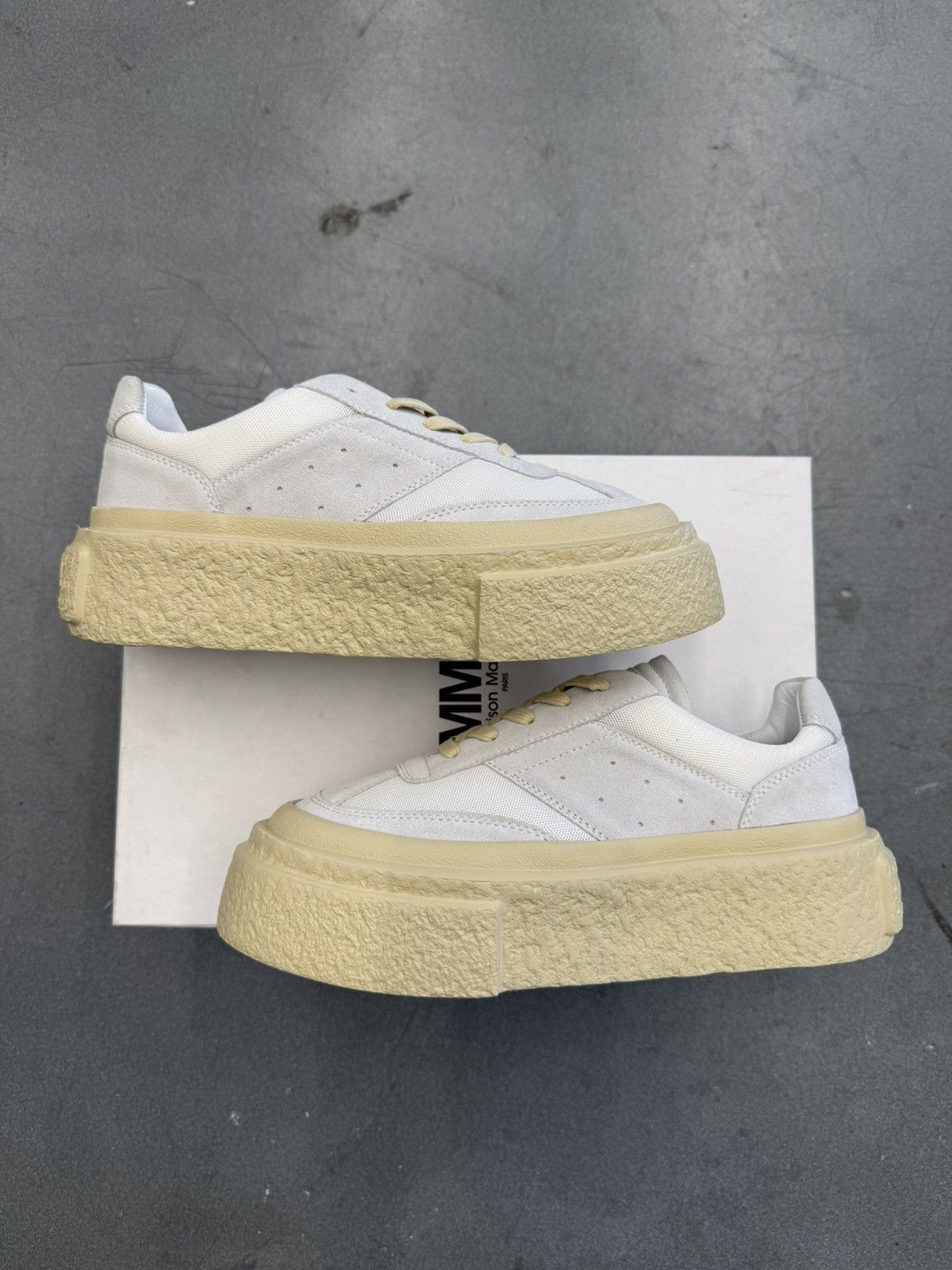 Maison Margiela MM6 MAISON MARGIELA White Chunky Gambetta Sneakers Size US 8 / IT 38 - 1 Thumbnail