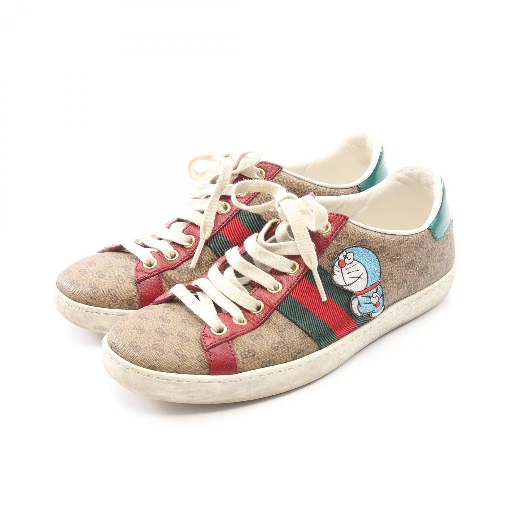 Gucci Gucci Gucci Doraemon GG Supreme Coated Canvas Sneakers Plastic / Synthetic Shoes 655034 DUTY FREE for USA Size ONE SIZE - 1 Thumbnail