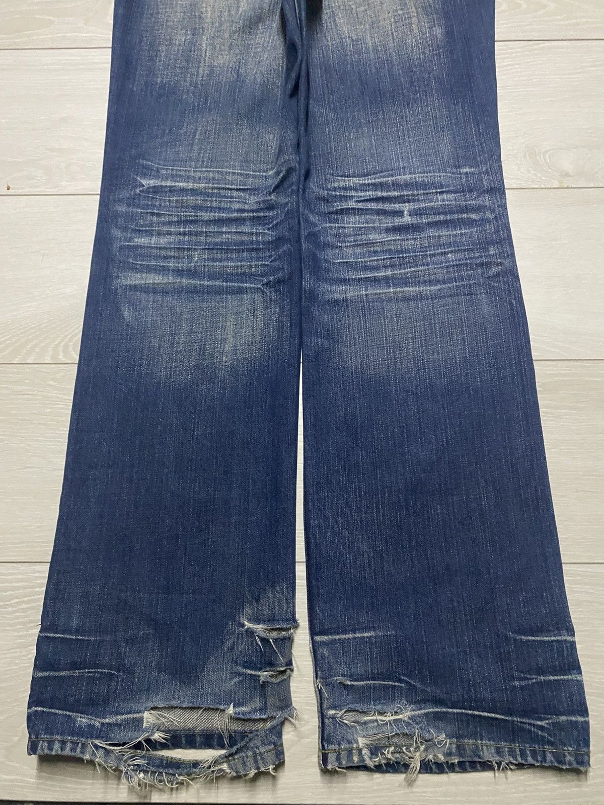 If Six Was Nine Vintage Nicole Club For Men Distressed BootCut Flare Jeans Size US 33 - 6 Thumbnail