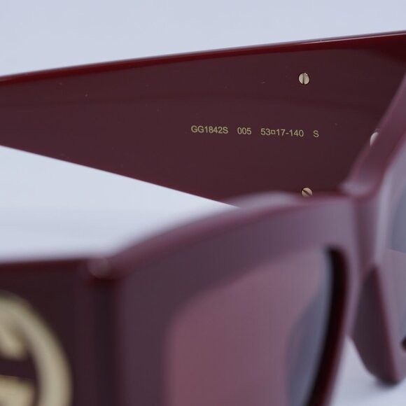 Gucci 🕶️ New Gucci GG1842S 005 Sunglasses - Burgundy Frame, Red Size ONE SIZE - 6 Thumbnail