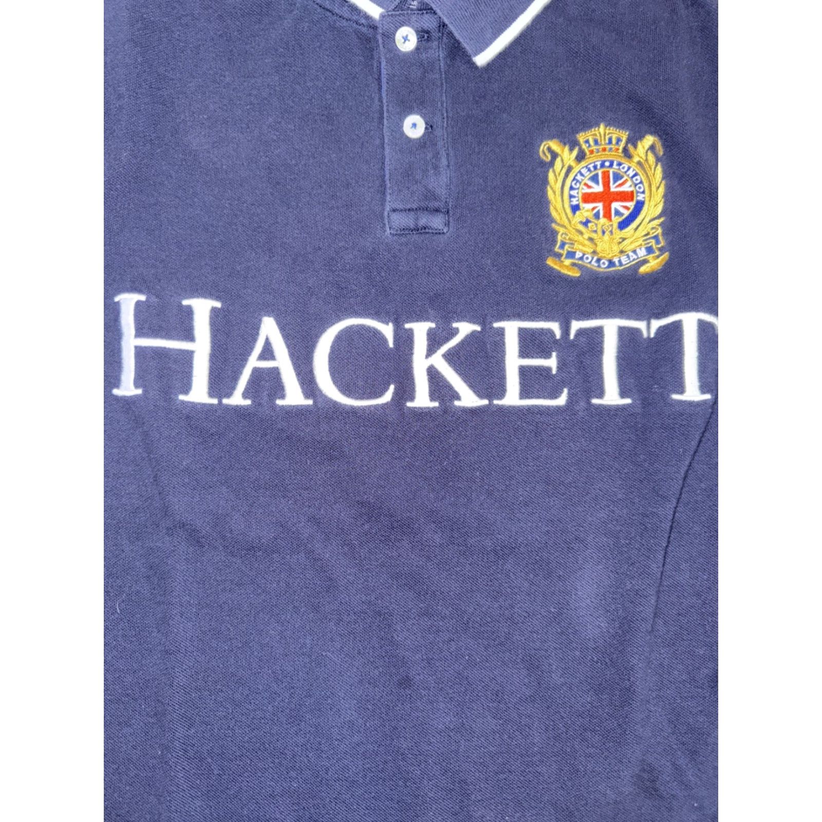 Hackett Hackett London Polo Shirt Small Blue Gray Crest Logo Rugby Style S Mens Polo Size US S / EU 44-46 / 1 - 2 Thumbnail