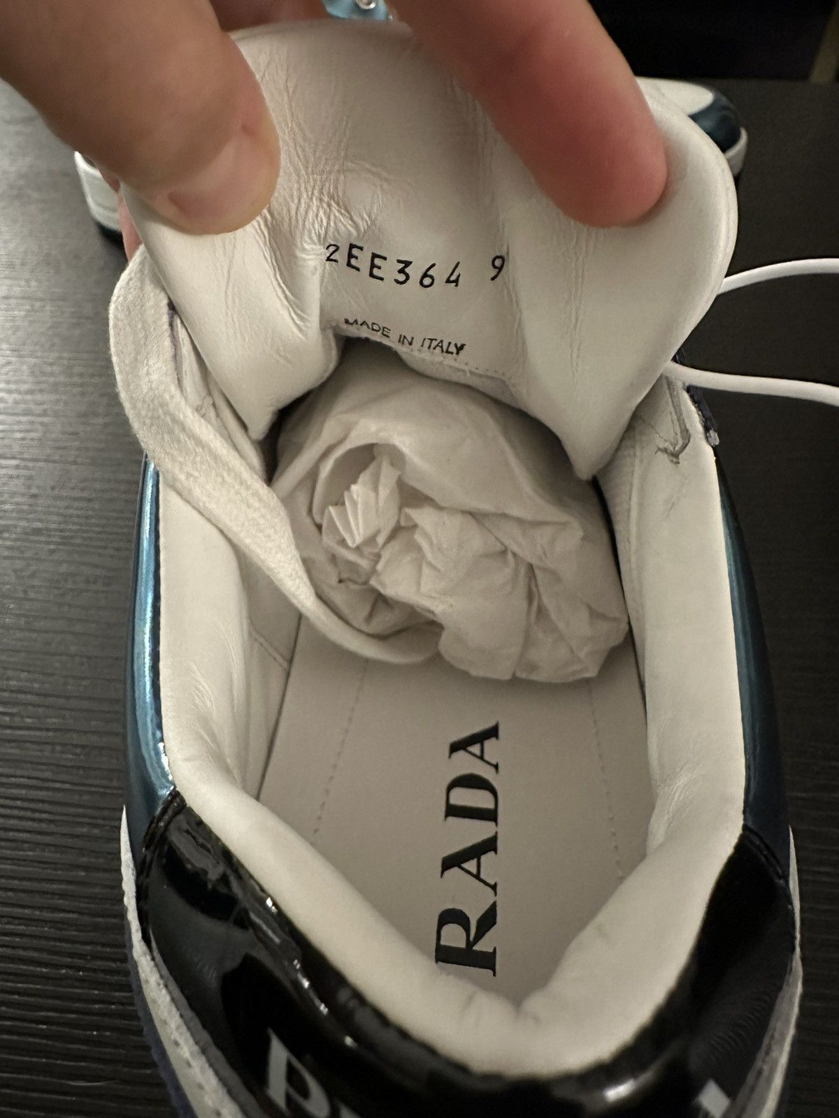 Prada Prada Downtown Leather Sneakers Rare Metallic Blue! Size 9 Size US 9 / EU 42 - 9 Thumbnail
