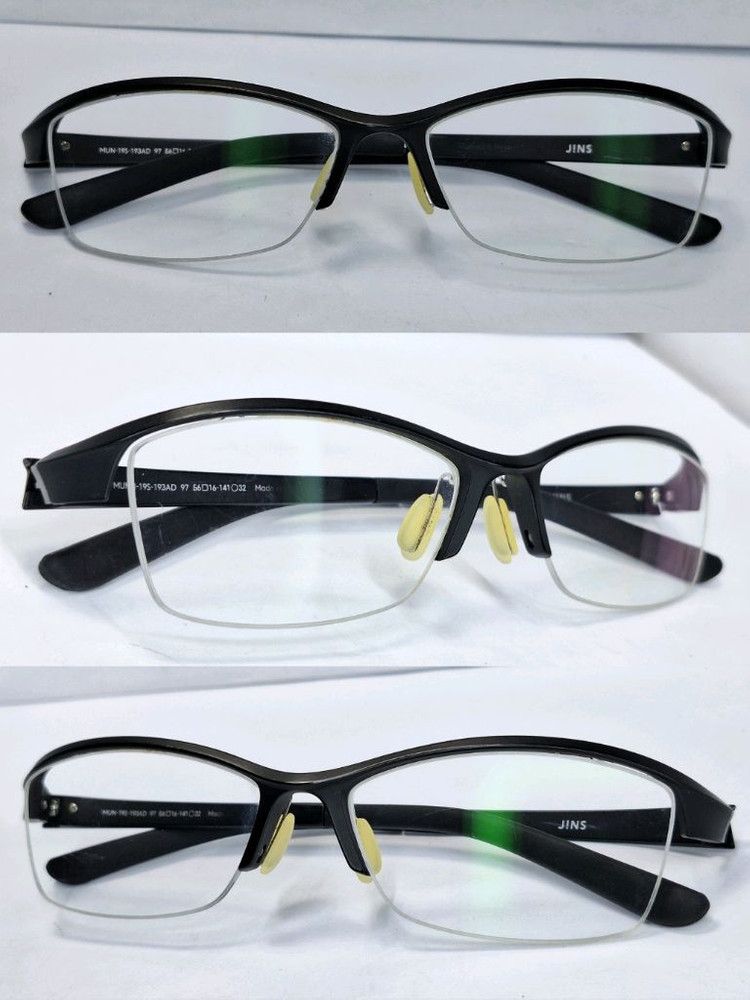 JINS JINS Airframe Slim Edge MUN-19S-193 Half-Rim Glasses PPSU Size ONE SIZE - 3 Thumbnail