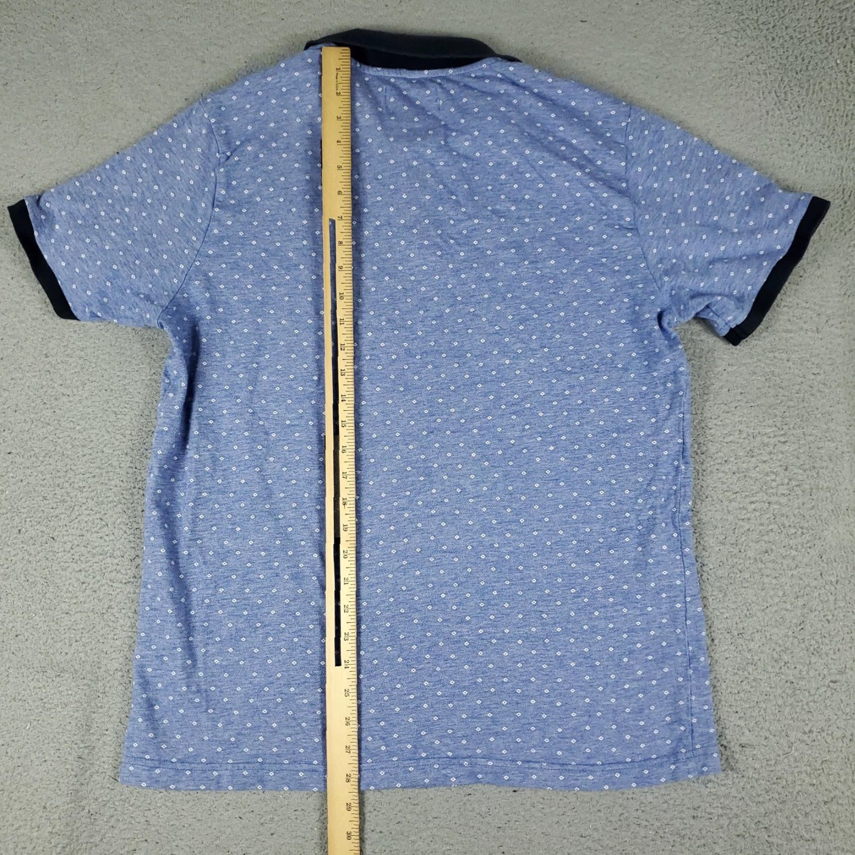 Original Penguin Original Penguin Polo Mens XL Blue Geometric Pattern Short Sleeve Golf Casual Shirt Size US XL / EU 56 / 4 - 3 Thumbnail