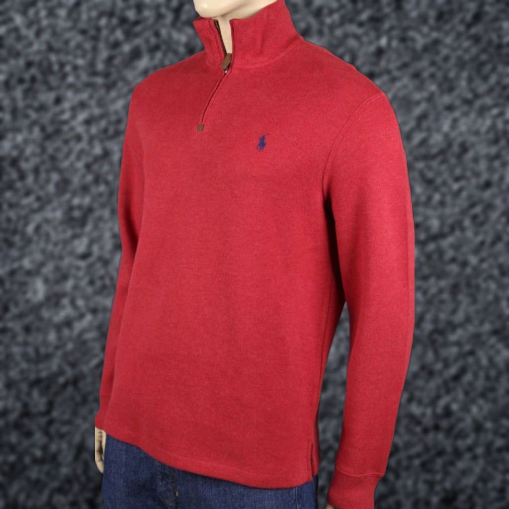 Polo Ralph Lauren Polo Ralph Lauren Small S Red 1/2 Zip Sweater Navy Blue Pony NWT Mens Size US S / EU 44-46 / 1 - 1 Preview