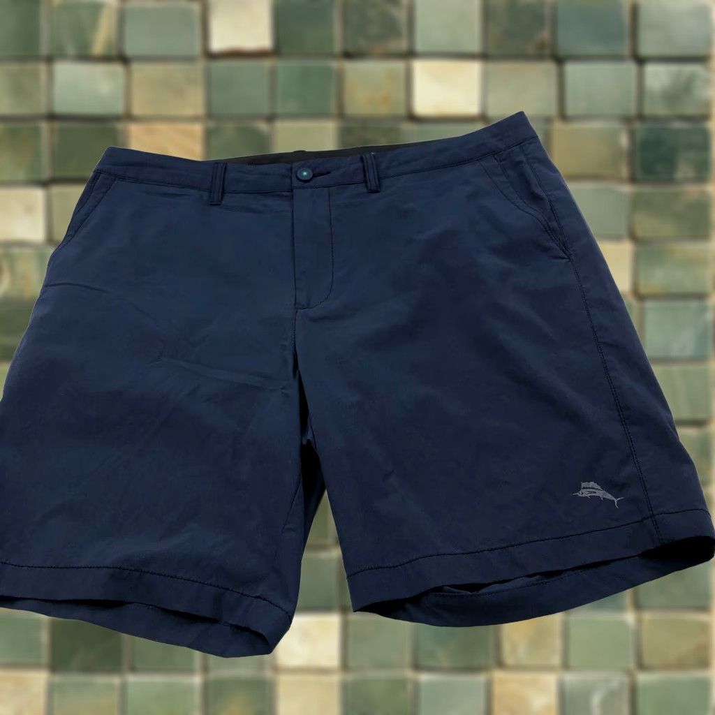 Tommy Bahama Tommy Bahama Island Active 38 9" Chino Shorts Blue PLS READ Mens Regular Waist 40in Inseam 9in Flat Front Pocket Stretch Size US 38 / EU 54 - 1 Thumbnail