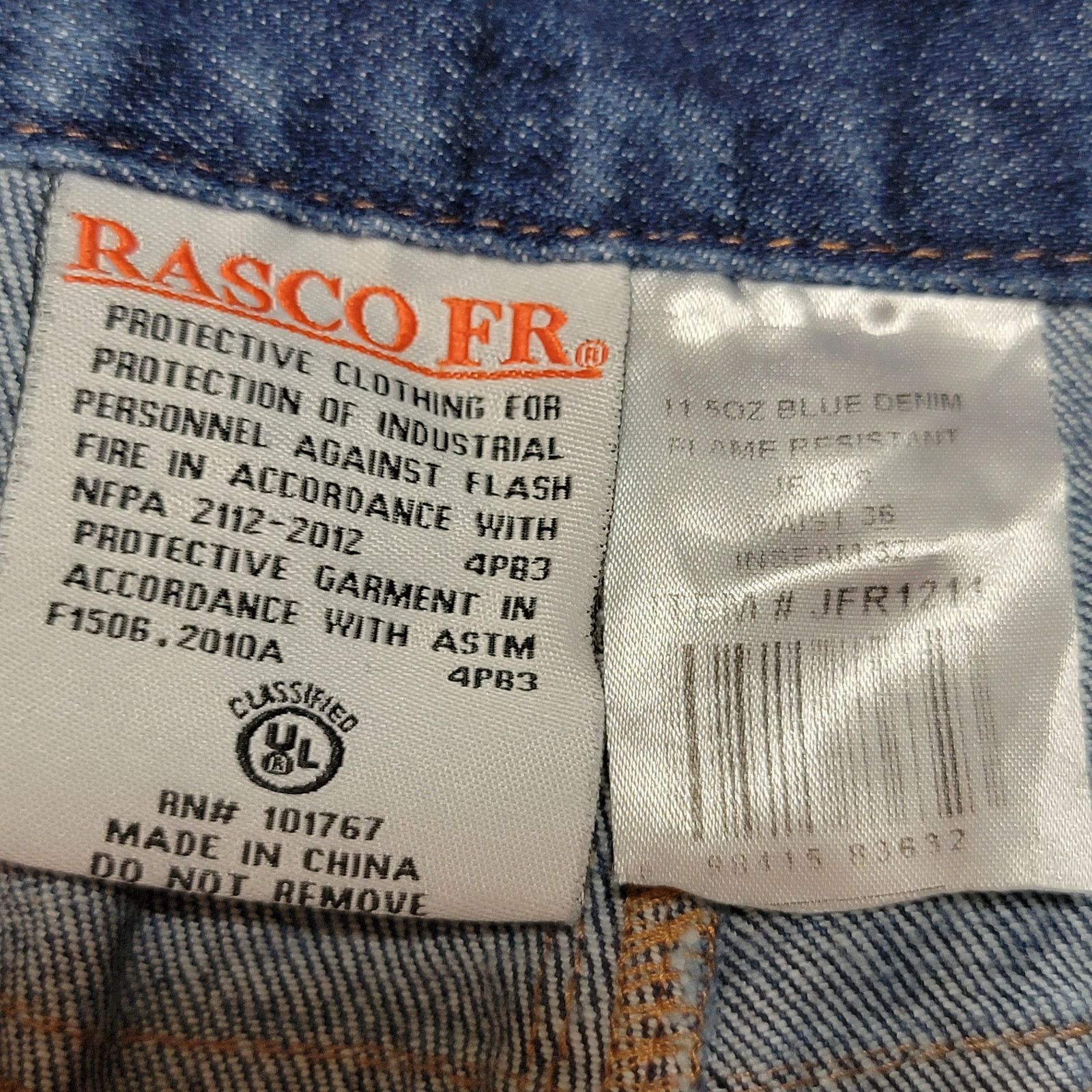 Other Rasco FR Protective Denim Straight Jeans - Size 36 X 32 Size US 36 / EU 52 - 6 Thumbnail