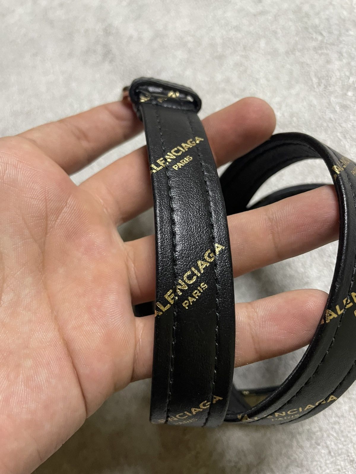 Balenciaga BALENCIAGA Double Wrap Belt – Allover Logo Print Size ONE SIZE - 3 Thumbnail
