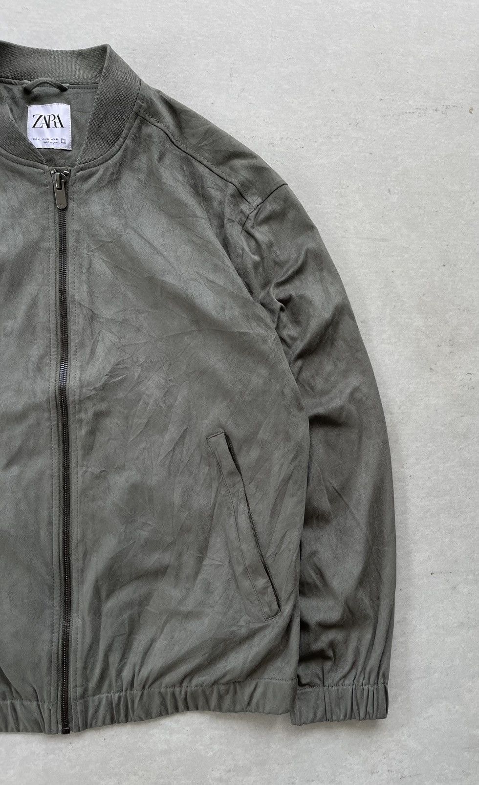 Rhude × Zara Zara Men's Oversized Suede Bomber Jacket Size US XL / EU 56 / 4 - 2 Thumbnail