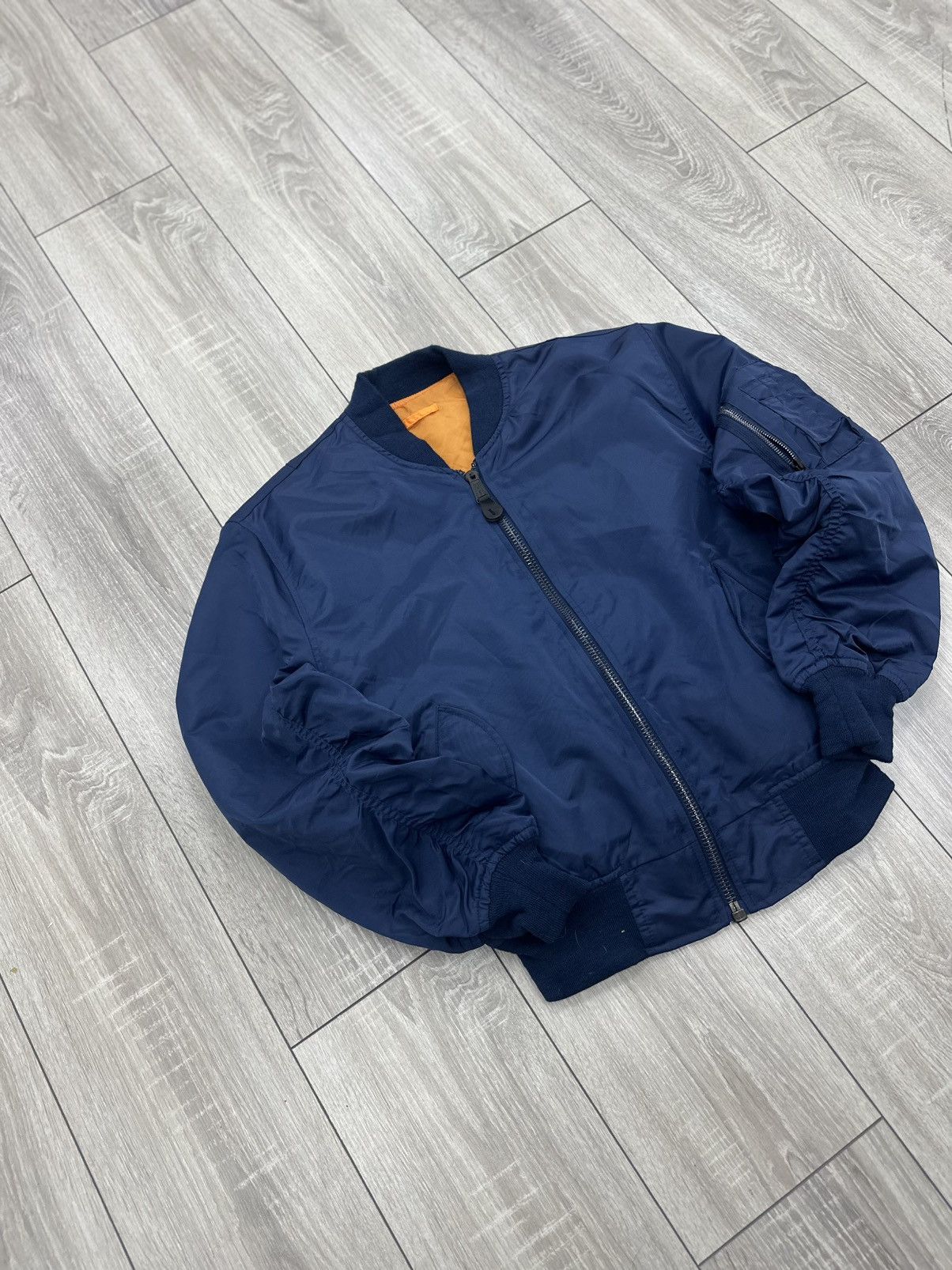 Vintage Nylon Ma-1 Flyers Intermediate Bomber Jacket Baggy Boxy Size US S / EU 44-46 / 1 - 3 Thumbnail