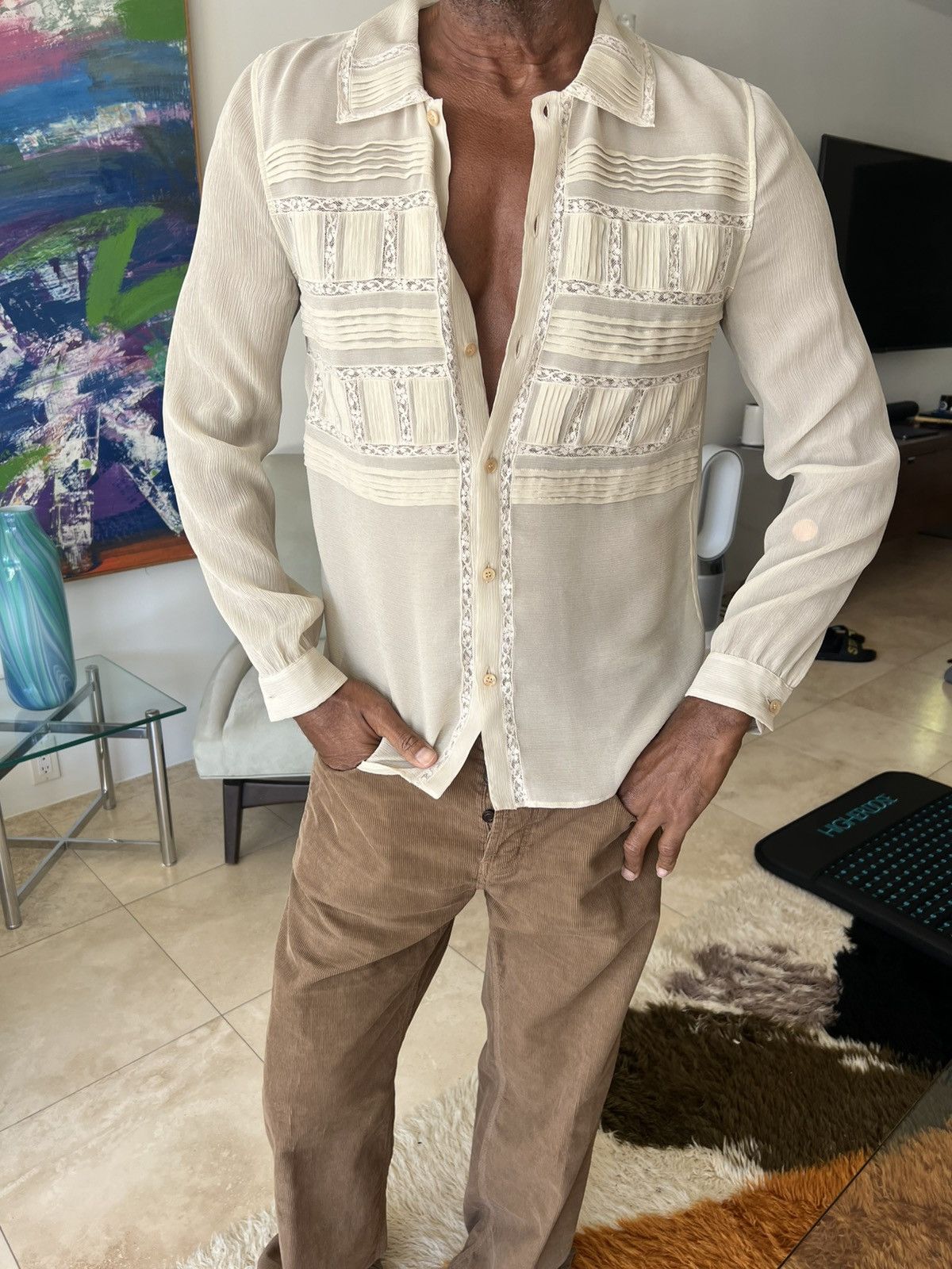 Saint Laurent Paris Saint Laurent Button up Size US M / EU 48-50 / 2 - 1 Thumbnail