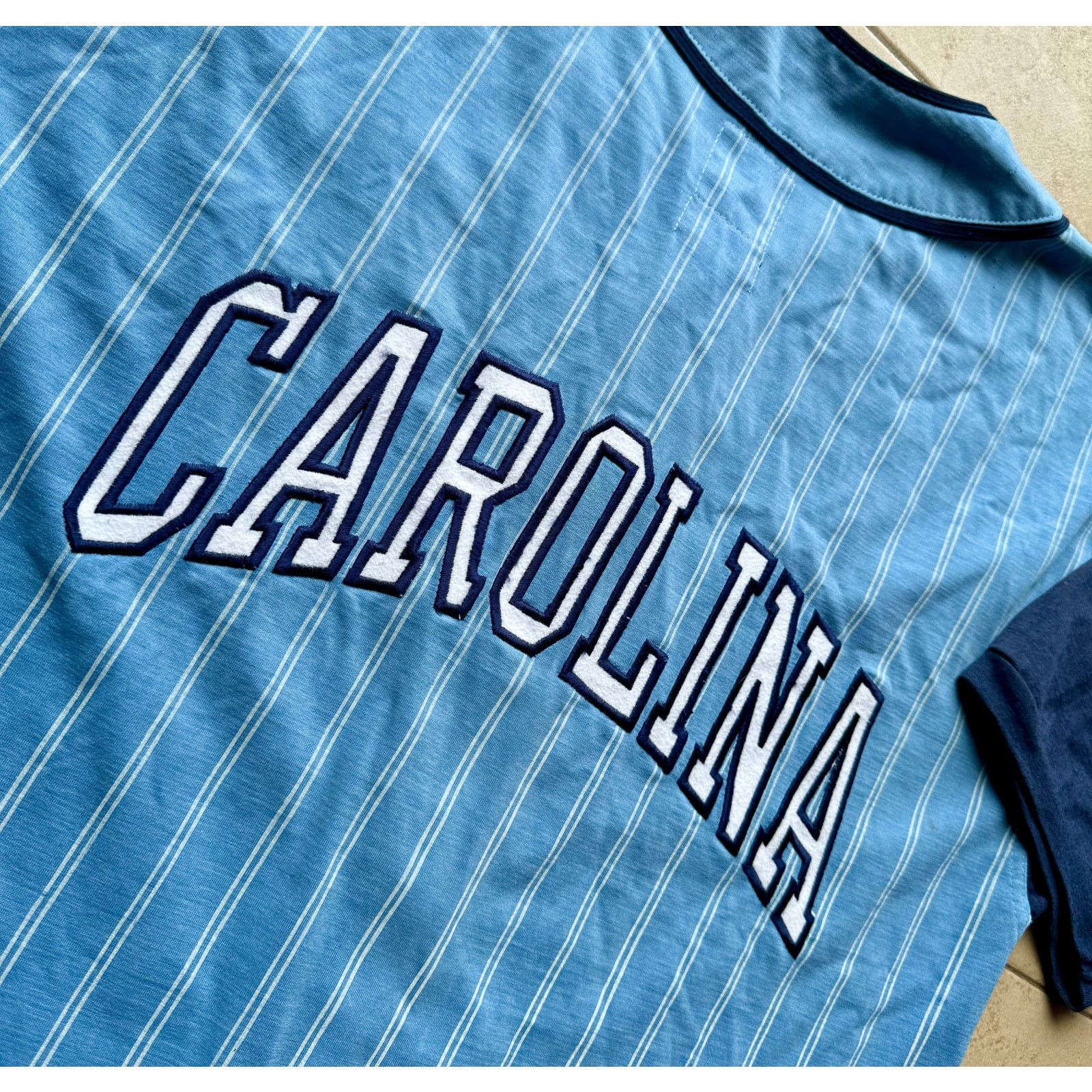NCAA × Starter UNC Carolina Tar Heels 90s baseball Kris Kross jersey L vtg Size US L / EU 52-54 / 3 - 7 Thumbnail