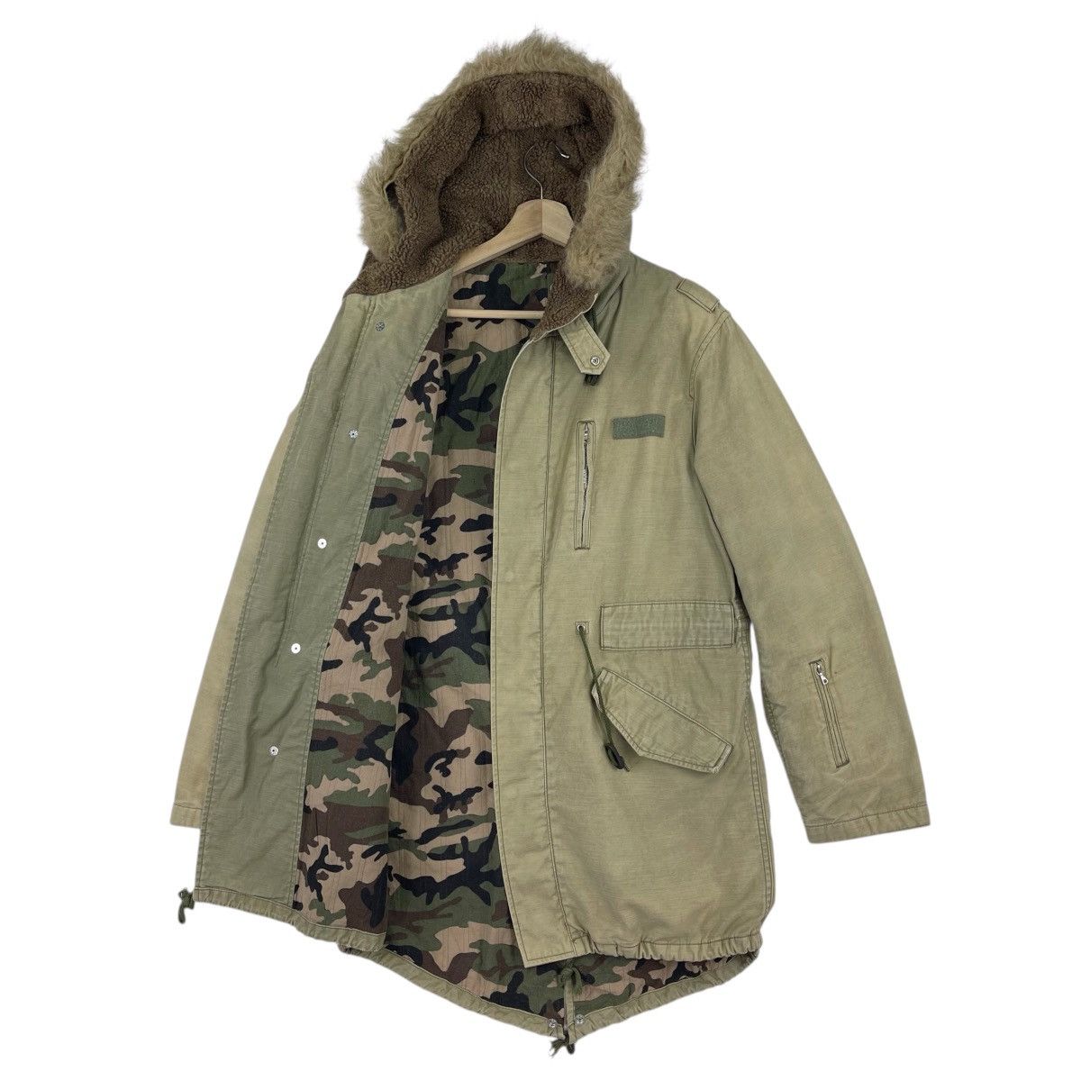 Sophnet. Thinsulate Camo Fishtail Parka Fur Hoodie Jacket Size US M / EU 48-50 / 2 - 1 Thumbnail
