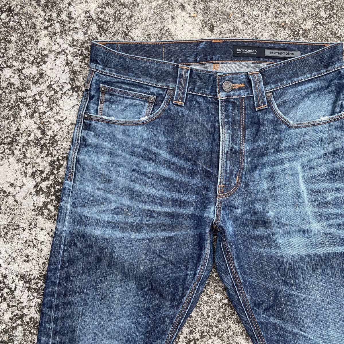 Japanese Brand Vintage Back Number Faded Denim Jeans Size US 32 / EU 48 - 3 Thumbnail