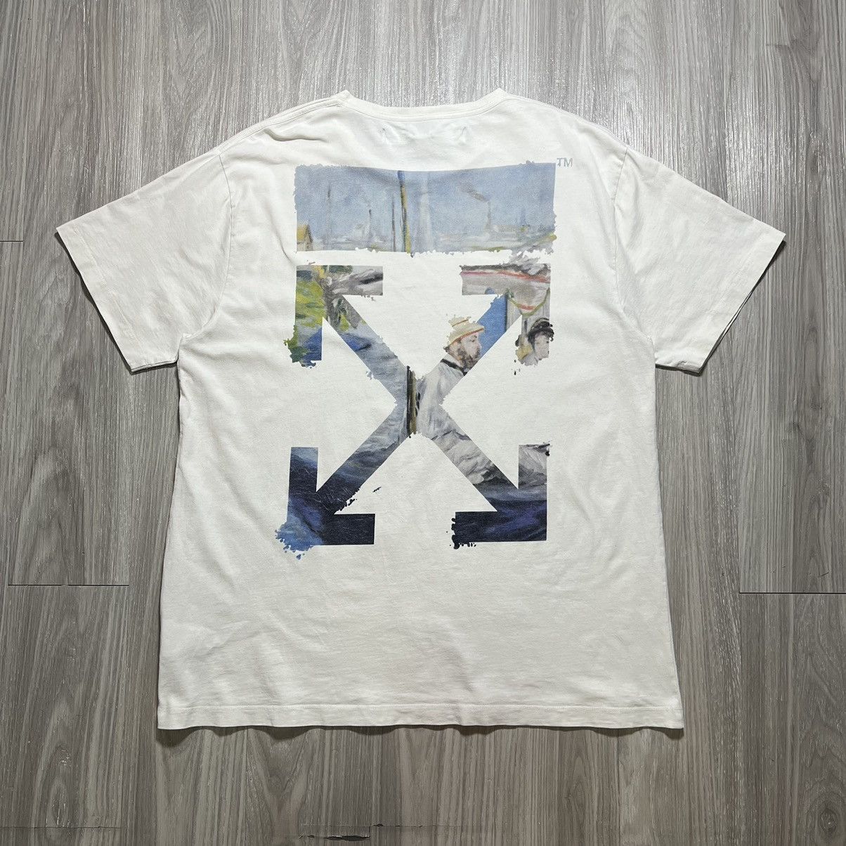 Off-White Off-White Oil Painting Diagonal Arrow Tee Size US XL / EU 56 / 4 - 1 Thumbnail
