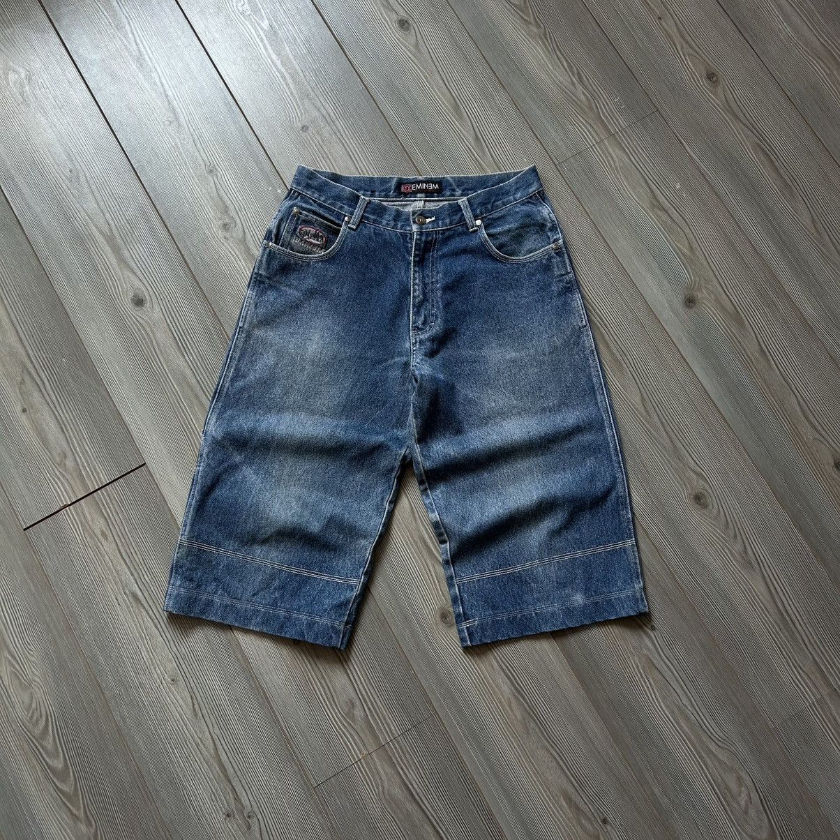 Eminem Vintage Y2K Eminem Slim Shady Carpenter Rap Shorts Jort Size US 31 - 2 Thumbnail