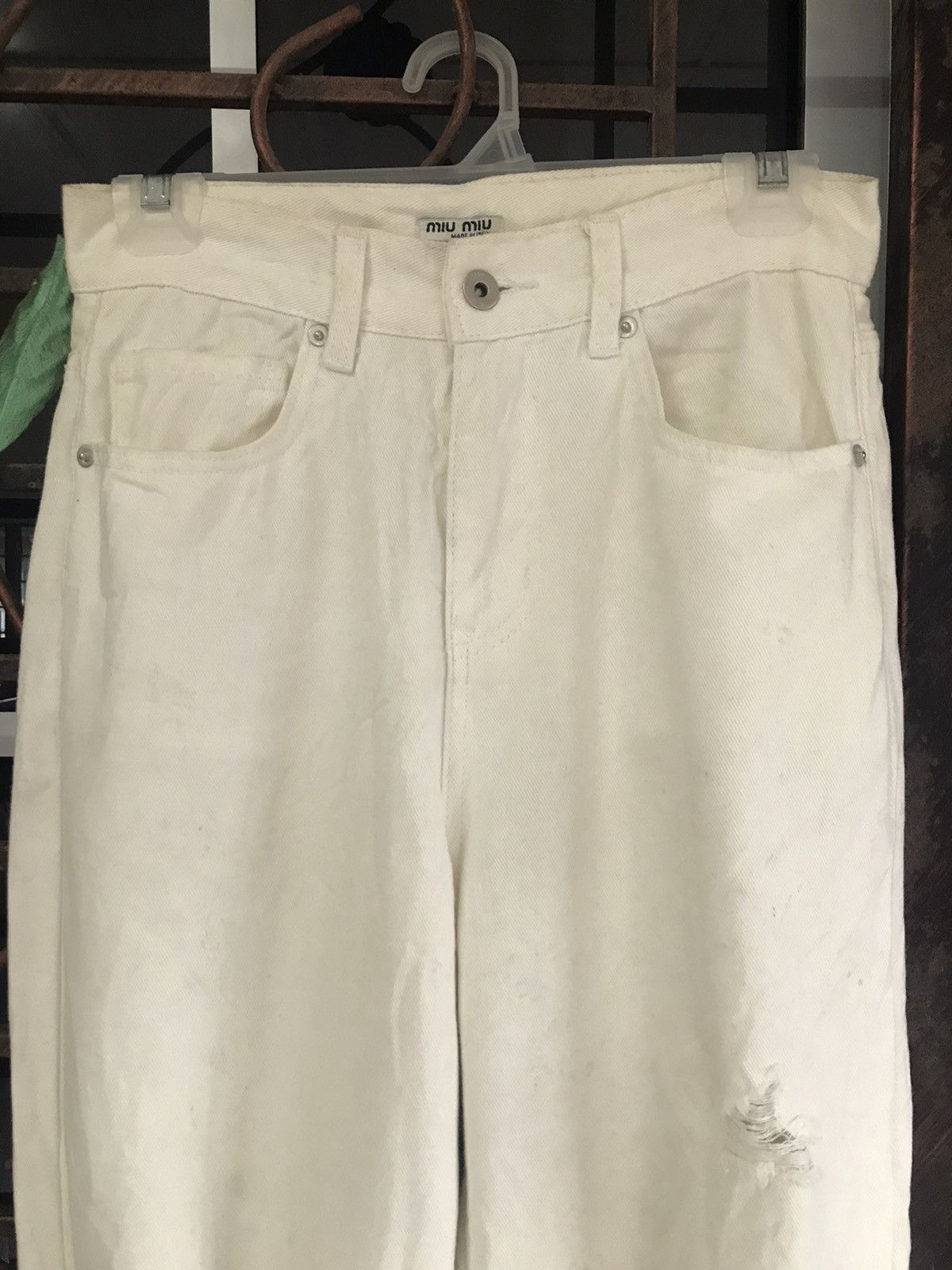 Prada Miu Miu distressed denim high rise Size US 27 - 10 Thumbnail