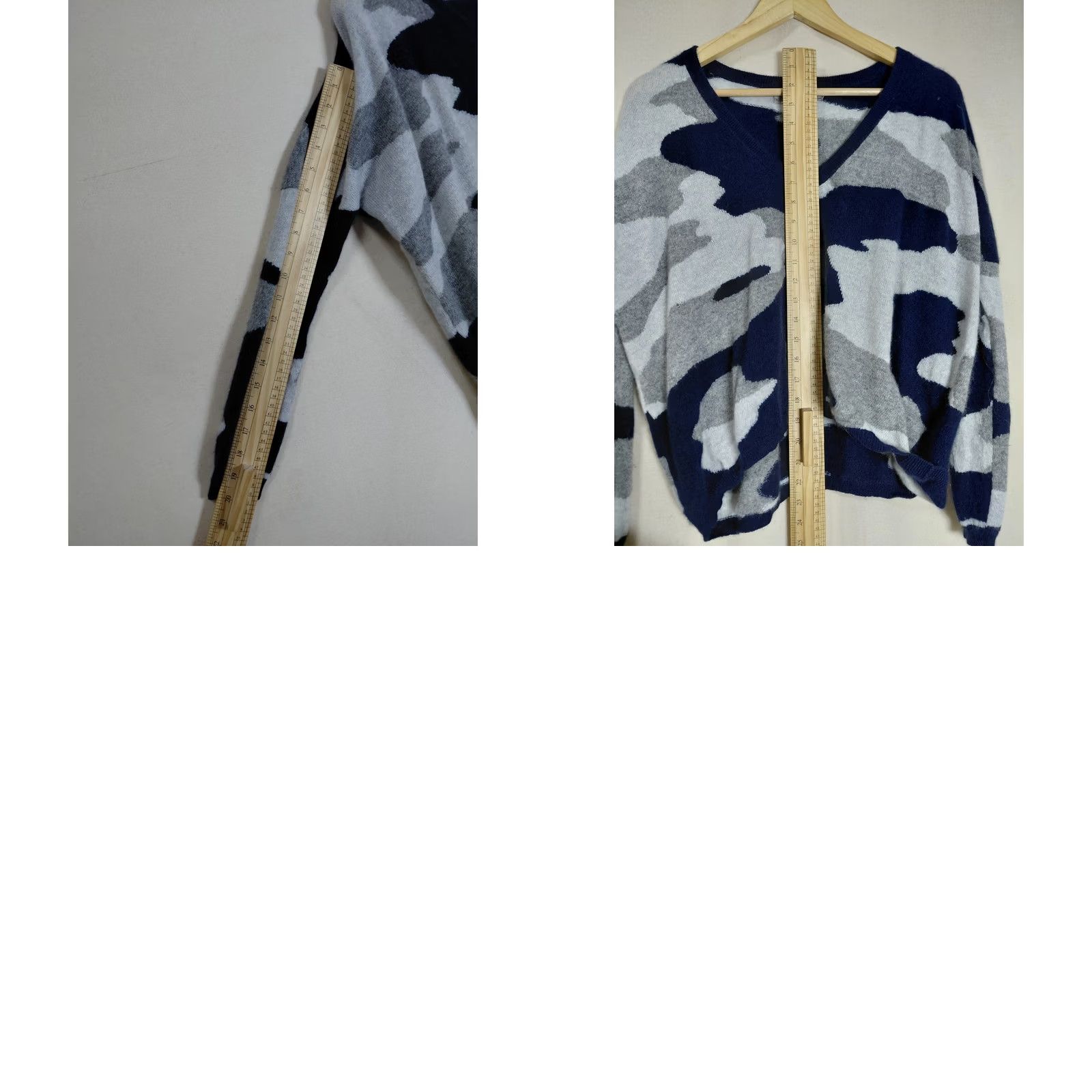 Vintage Brodie Navy Camo Cashmere V-Neck Long Sleeve Sweater M Size M / US 6-8 / IT 42-44 - 8 Thumbnail