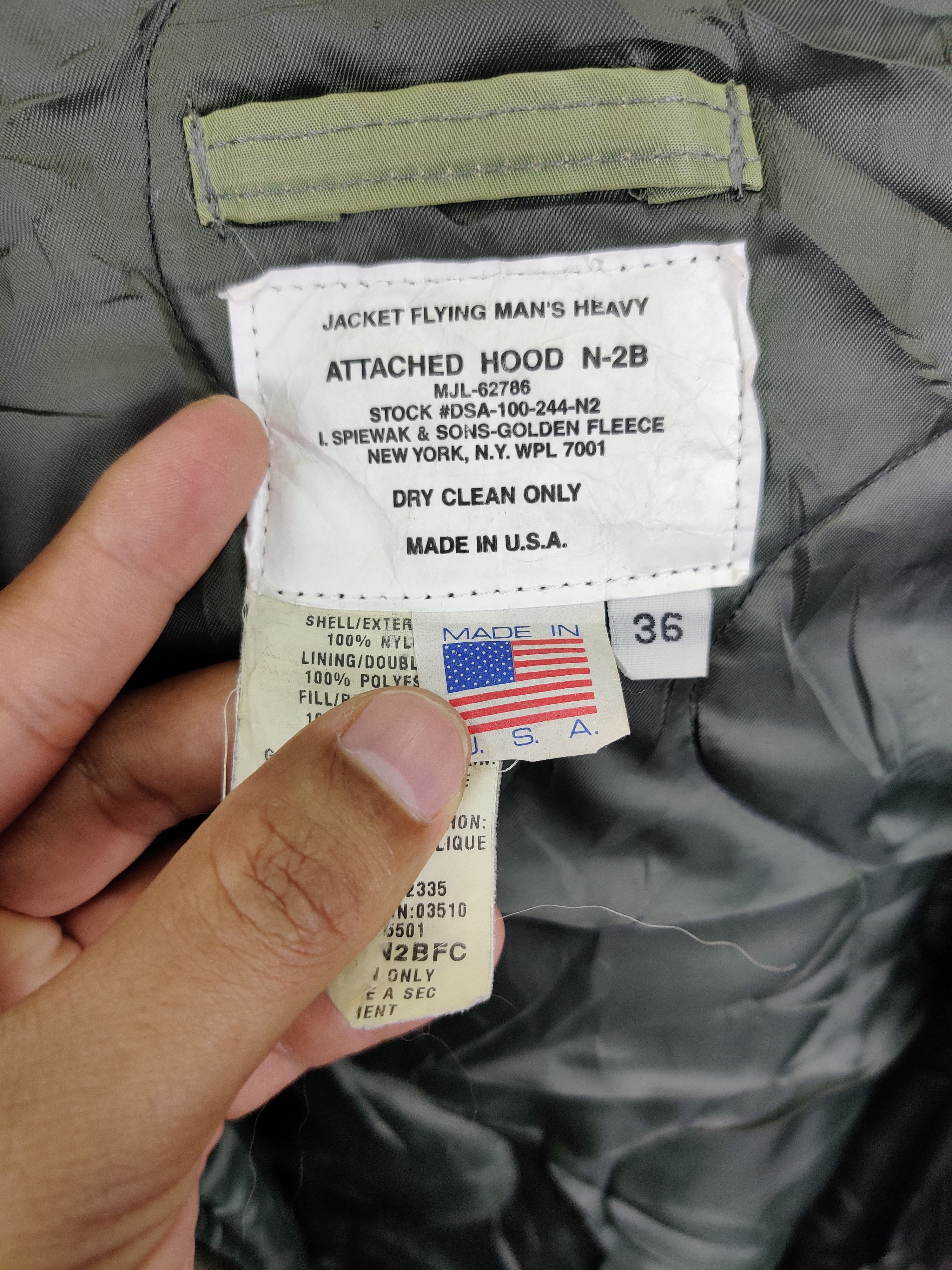 I. Spiewak And Sons Vintage 90's I Spiewak N-2B Faux Due Attached Bomber Hooded Size US M / EU 48-50 / 2 - 14 Thumbnail