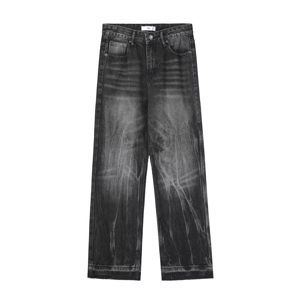 Japanese Brand × Vintage Men's loose straight trendy tie-dye distressed jeans Size US 32 / EU 48 - 1 Thumbnail