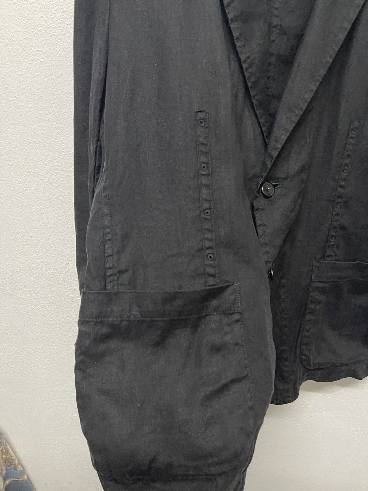 Yohji Yamamoto 80s YOHJI YAMAMOTO LINEN BLAZZER JACKET RARE Size L / US 10 / IT 46 - 5 Thumbnail