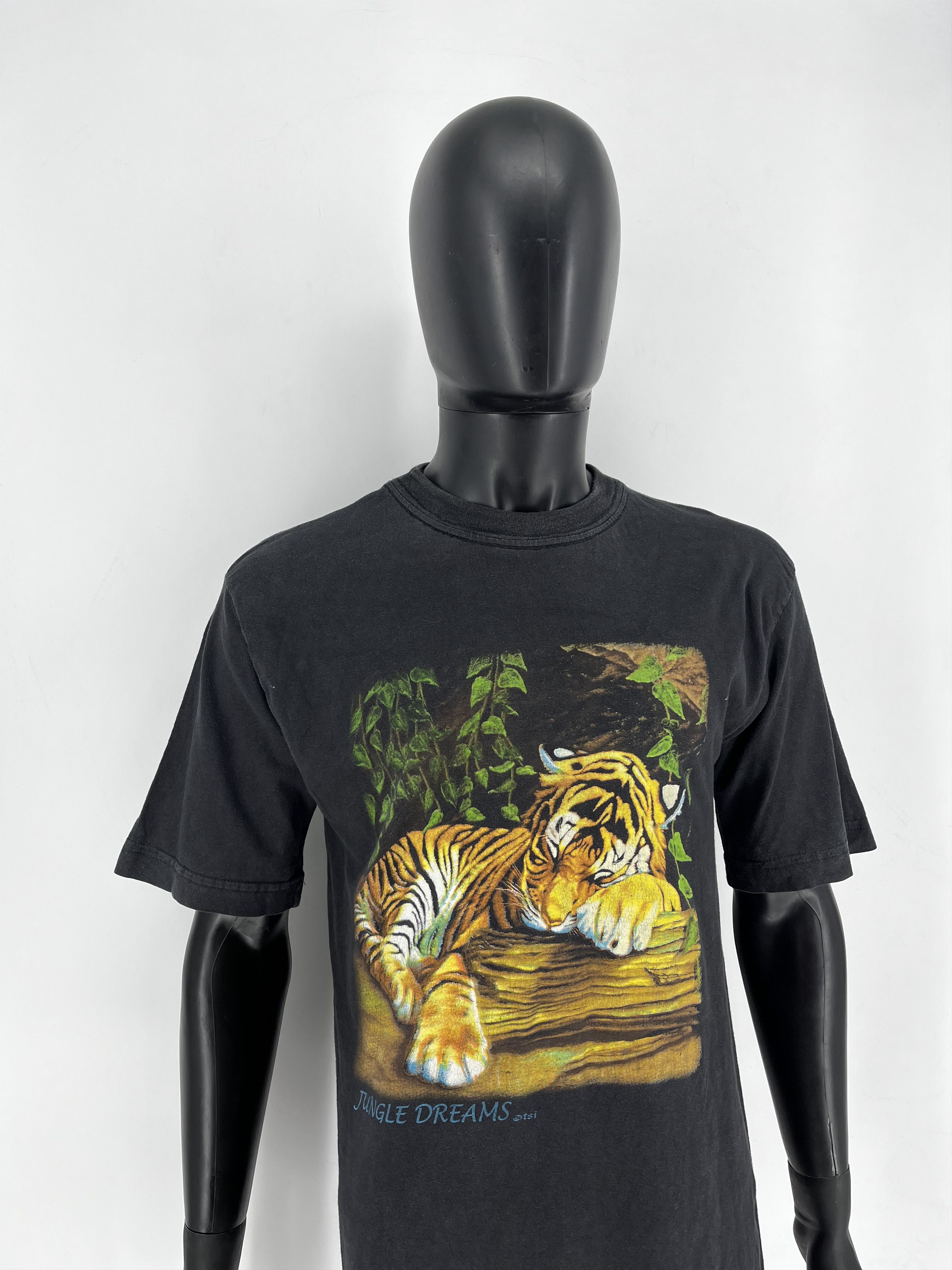 Other Vintage 90s Tiger Face Boxy Fit Tee JUNGLE DREAMS Dtsi Size US XL / EU 56 / 4 - 3 Thumbnail