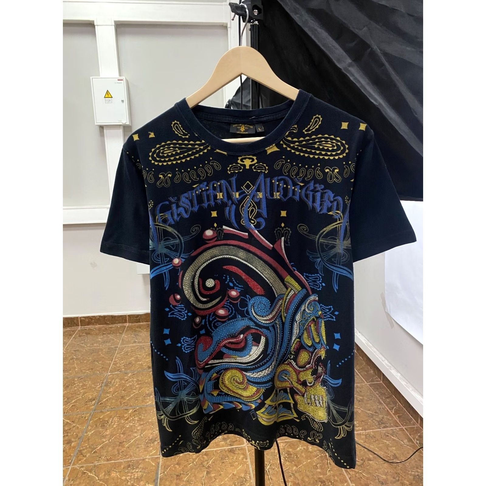 Vintage VINTAGE ED Hardy Christian Audigier Death or Glory T-Shirt M Black 90s Mens Size US M / EU 48-50 / 2 - 2 Thumbnail