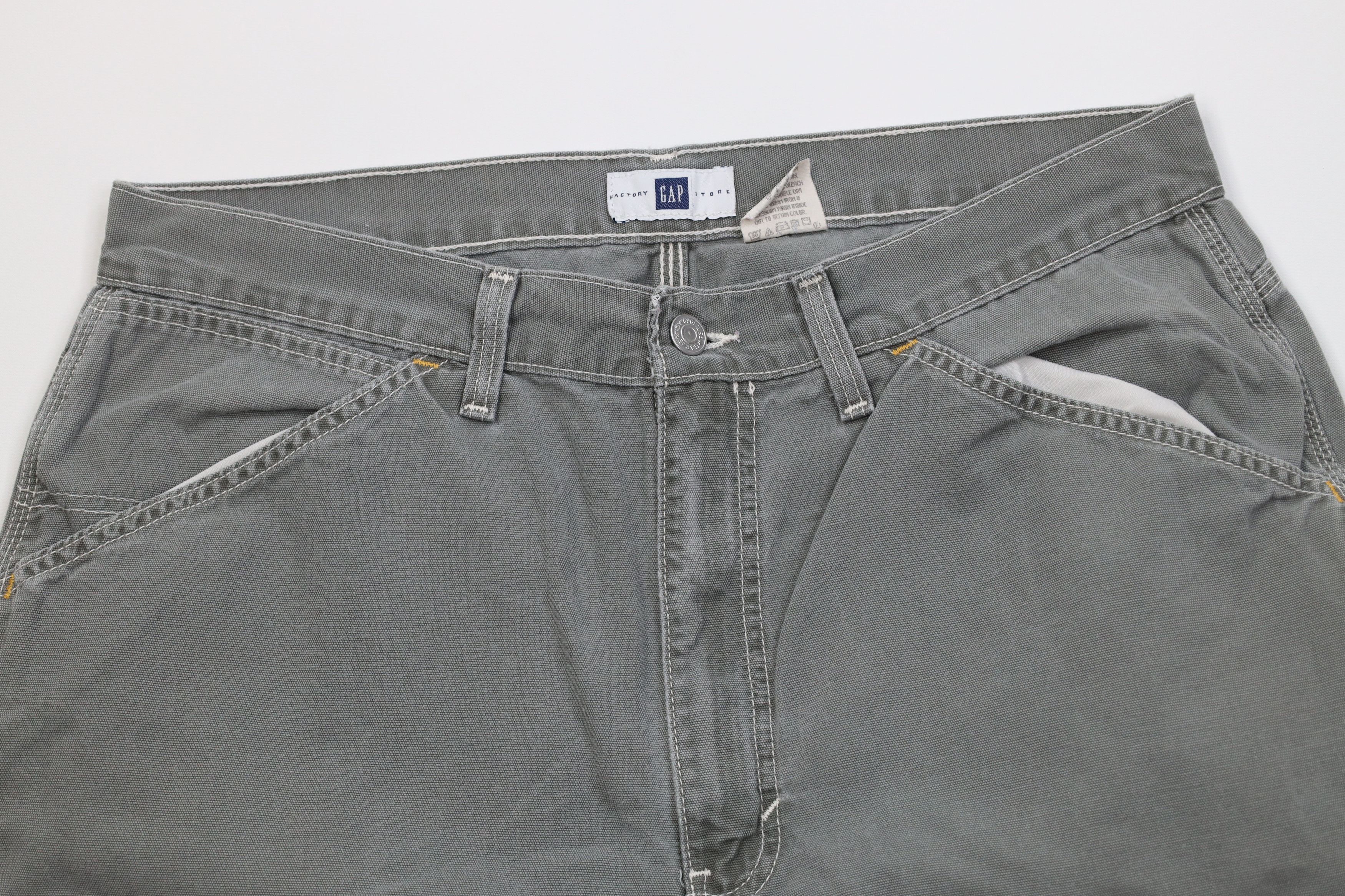 Gap Vintage Y2K 2001 Gap Surplus Stonewash Dungaree Shorts Size US 34 / EU 50 - 2 Thumbnail