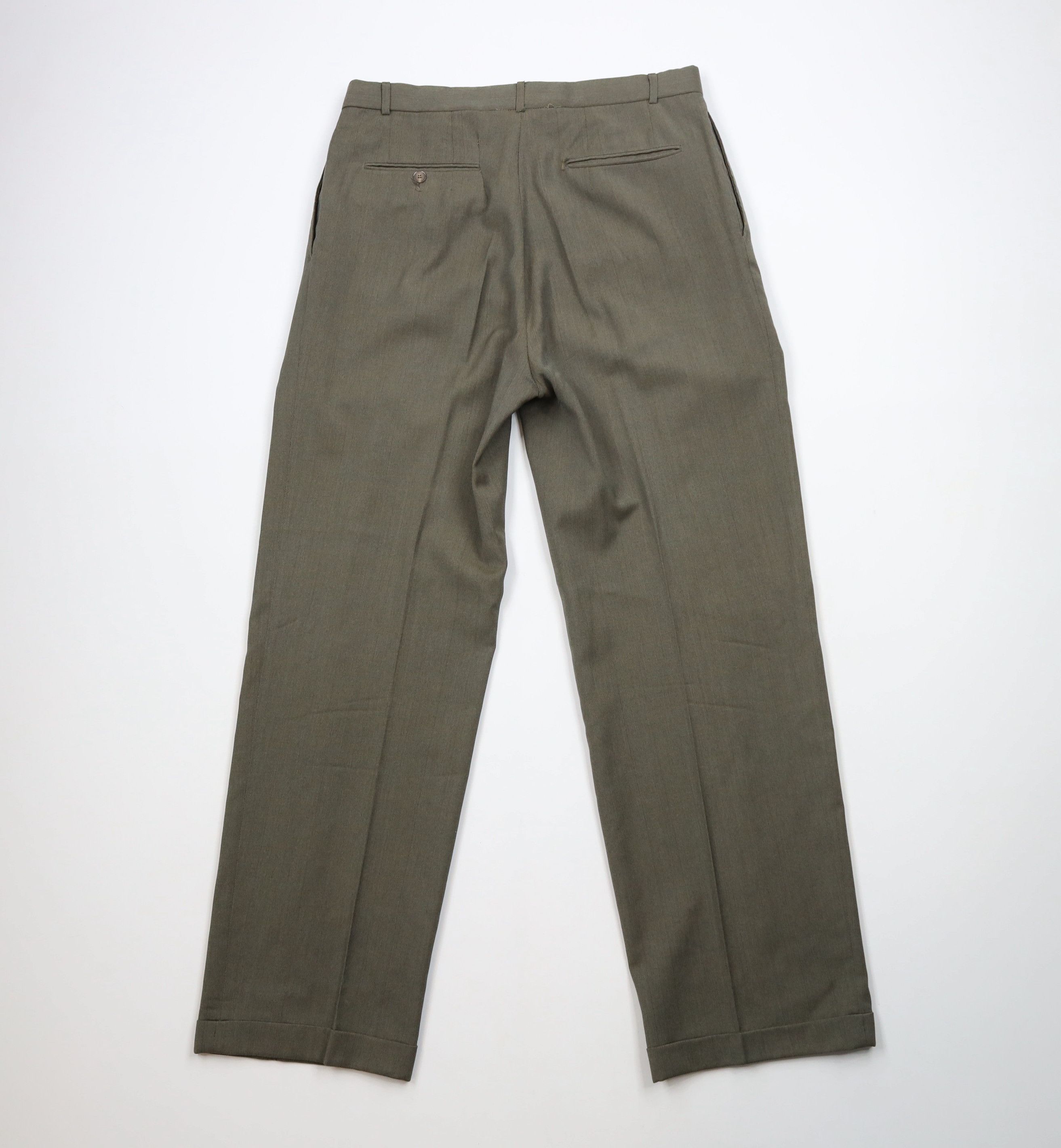 Vintage Vintage 90s Streetwear Pleated Cuffed Wide Leg Chino Pants Size US 32 / EU 48 - 12 Thumbnail