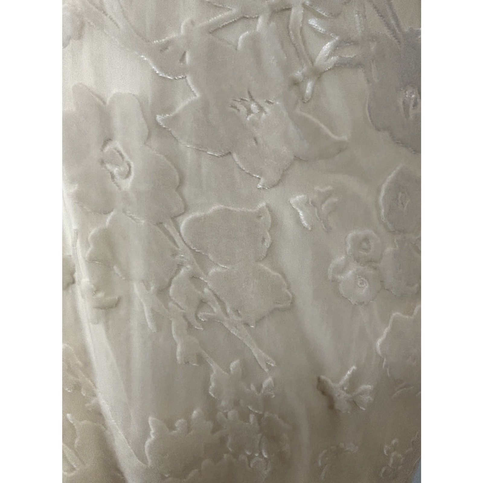 PrettyLittleThing PrettyLittleThing Dress Women 14 Ivory Floral Velvet Cowl Neck Sleeveless Lace Up Asymmetric Party Cocktail Womens Size XL / US 12-14 / IT 48-50 - 6 Thumbnail