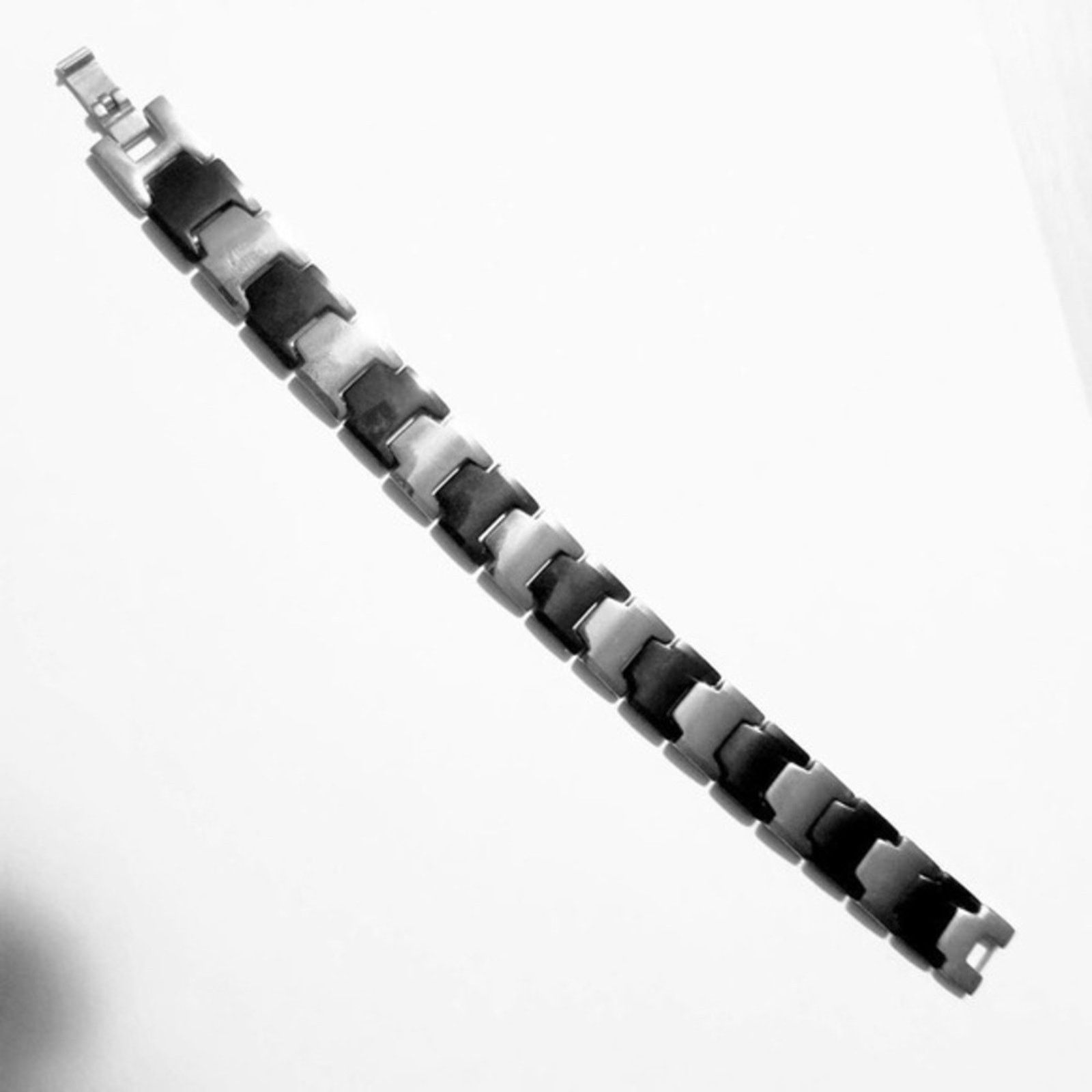 Other New Tungsten carbide sivler and black bracelet 8"‎ Size ONE SIZE - 2 Thumbnail
