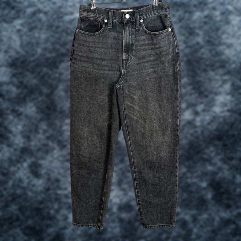 Madewell Madewell Womens 26 Denim Jeans Baggy Tapered High-Rise Black Cotton Denim 5-Pocket Womens Jeans Size 26" / US 2 / IT 38 - 1 Thumbnail