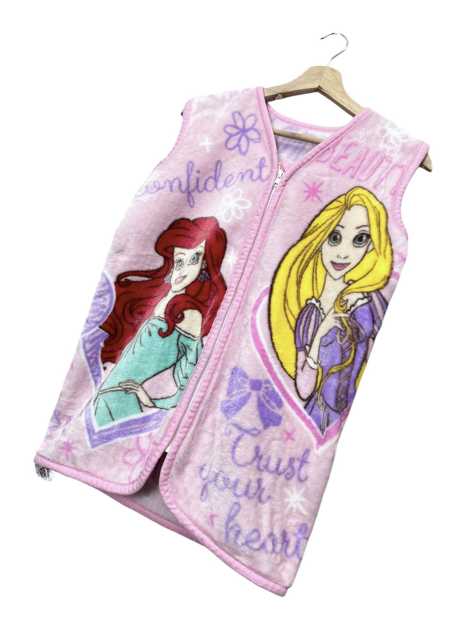 Disney DOPE❤️Vintage Disney PRINCESS Character Fluffy Fleece Vest Size US S / EU 44-46 / 1 - 7 Thumbnail
