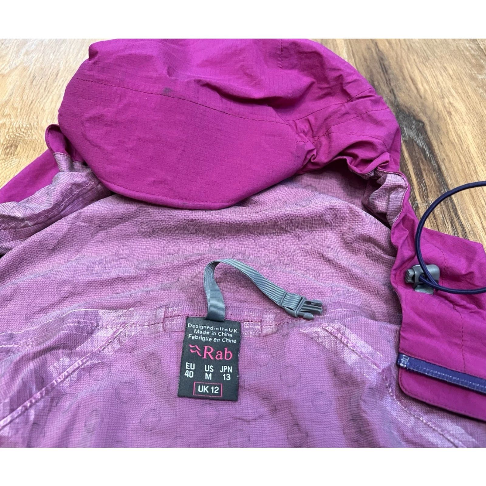 Rab RAB Jacket Pertex Shield+ Waterproof Hooded Women M Purple Rain Coat 1/4 Zip Pockets Lightweight Regular Spring Winter Size M / US 6-8 / IT 42-44 - 7 Thumbnail