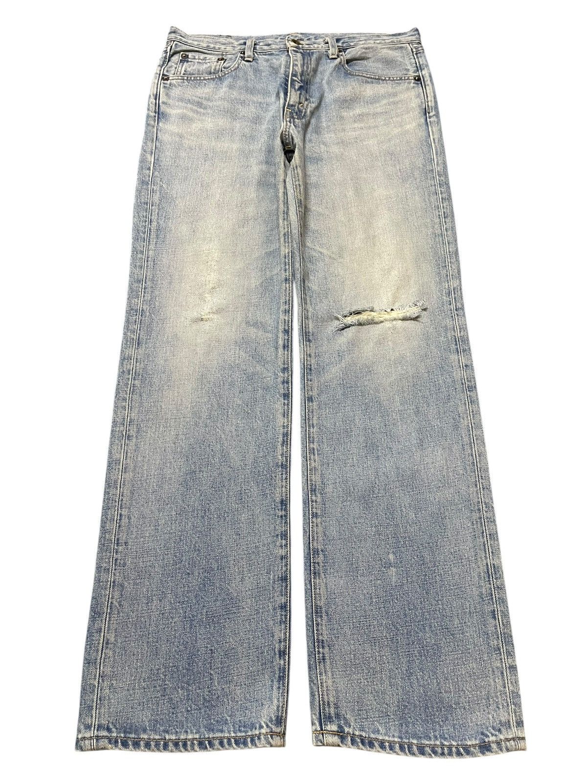 Levi's Vintage Y2K Levis 503 Blue Faded Wash Distress Loose Jeans Size US 32 / EU 48 - 1 Thumbnail