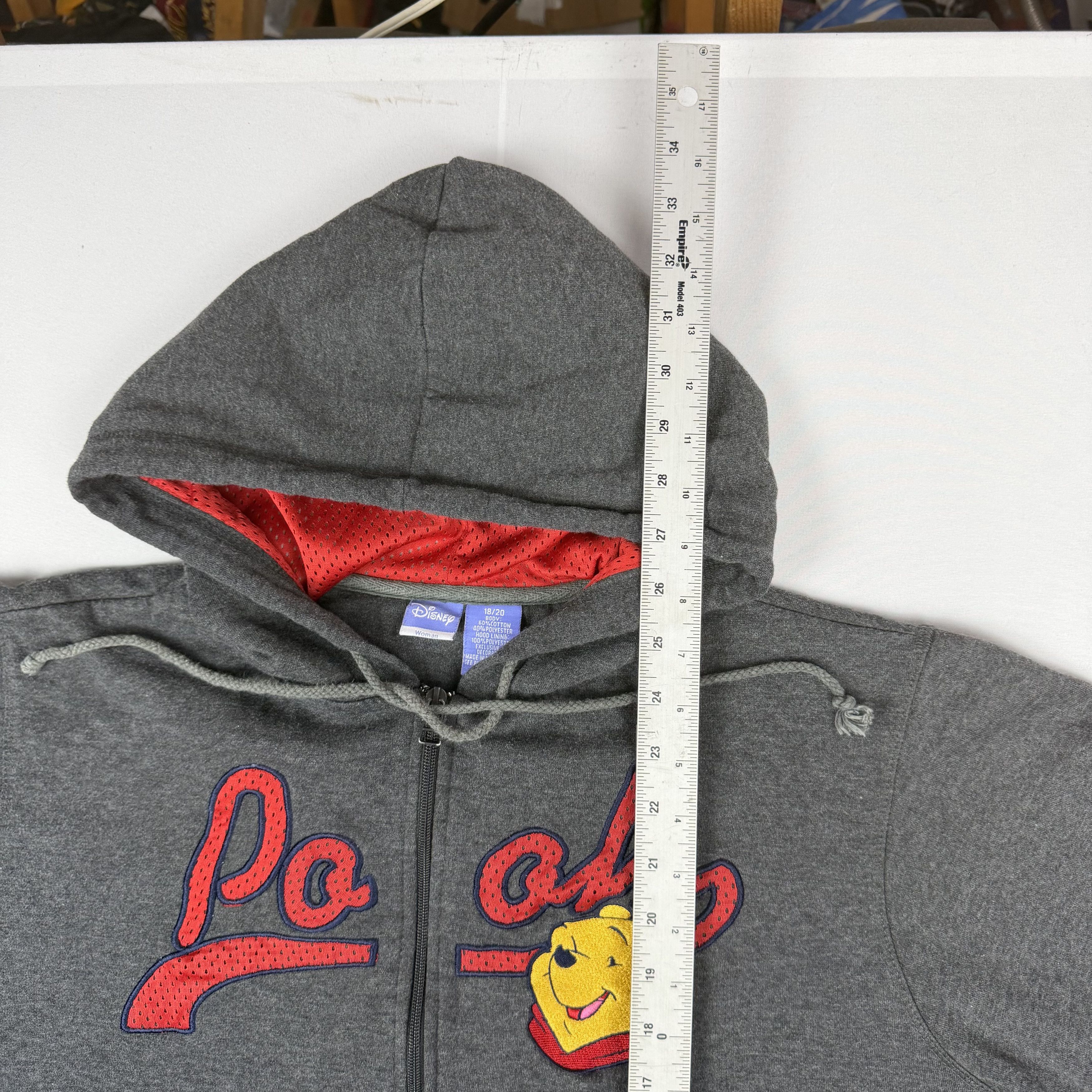 Disney Vintage Disney Winnie the Pooh Zip Hoodie Gray 18/20 Size XXL / US 16-18 / IT 52-54 - 3 Thumbnail