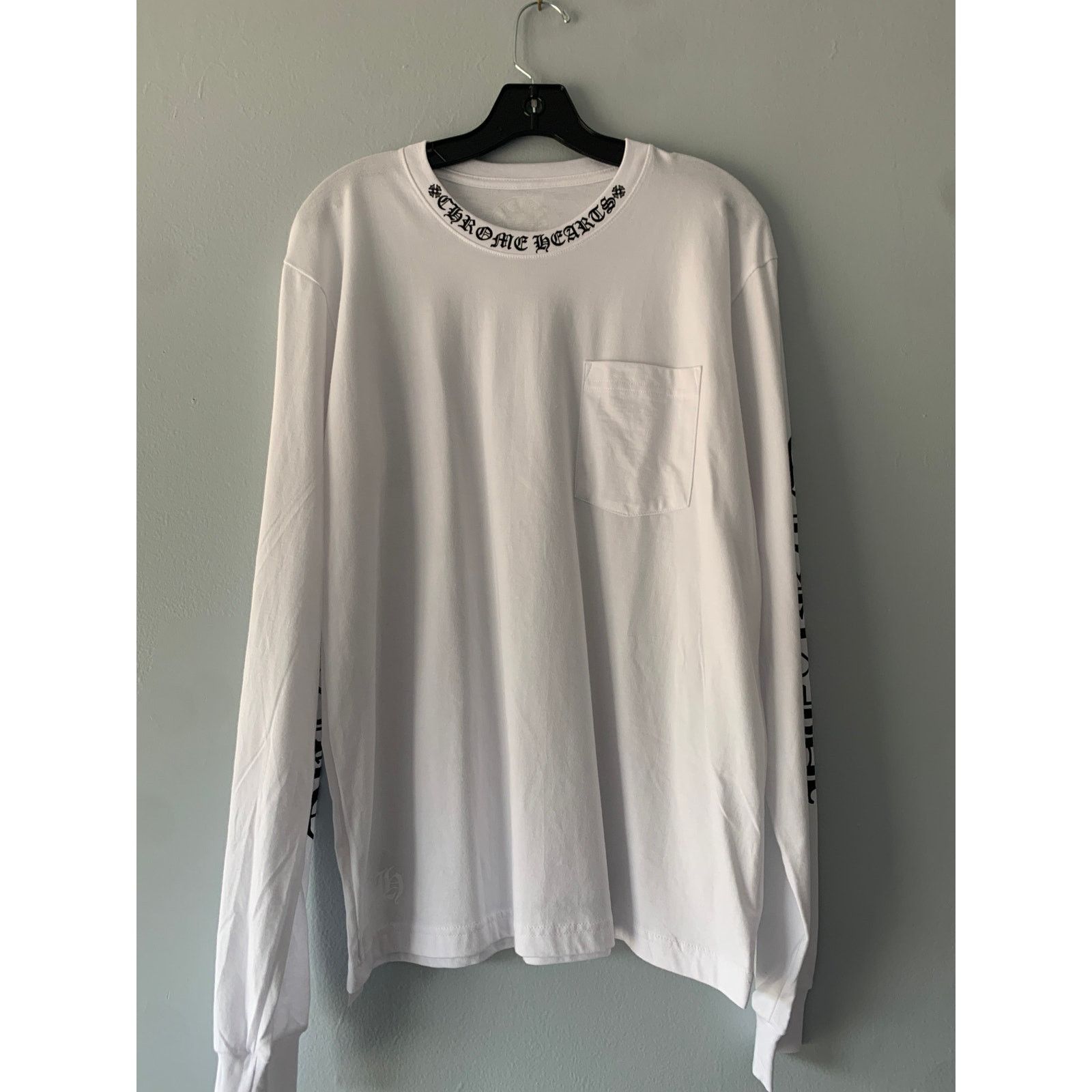 Chrome Hearts Chrome Hearts Long Sleeve Pocket Tee White Size Large NEW Size US L / EU 52-54 / 3 - 1 Thumbnail